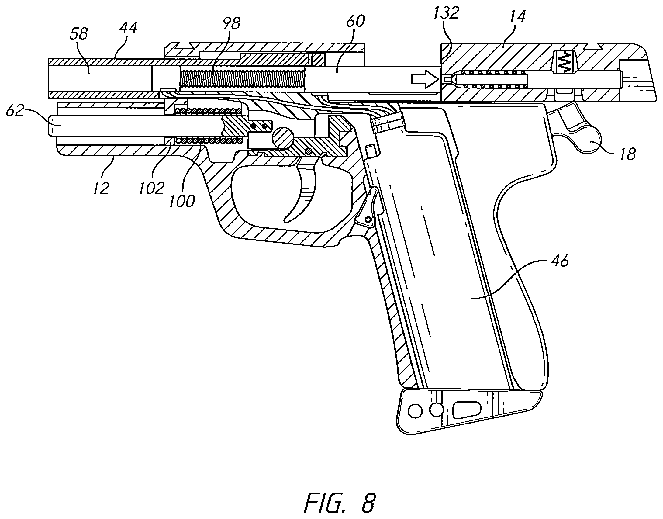 Patent US12480734 Figure 6 – Electrically-powered firearm training device