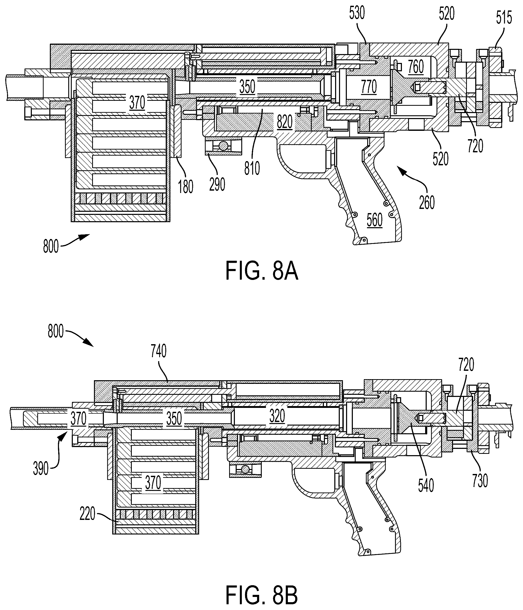 Patent US12480736 Figure 5 – Pneumatic rifle for alternative ammunition