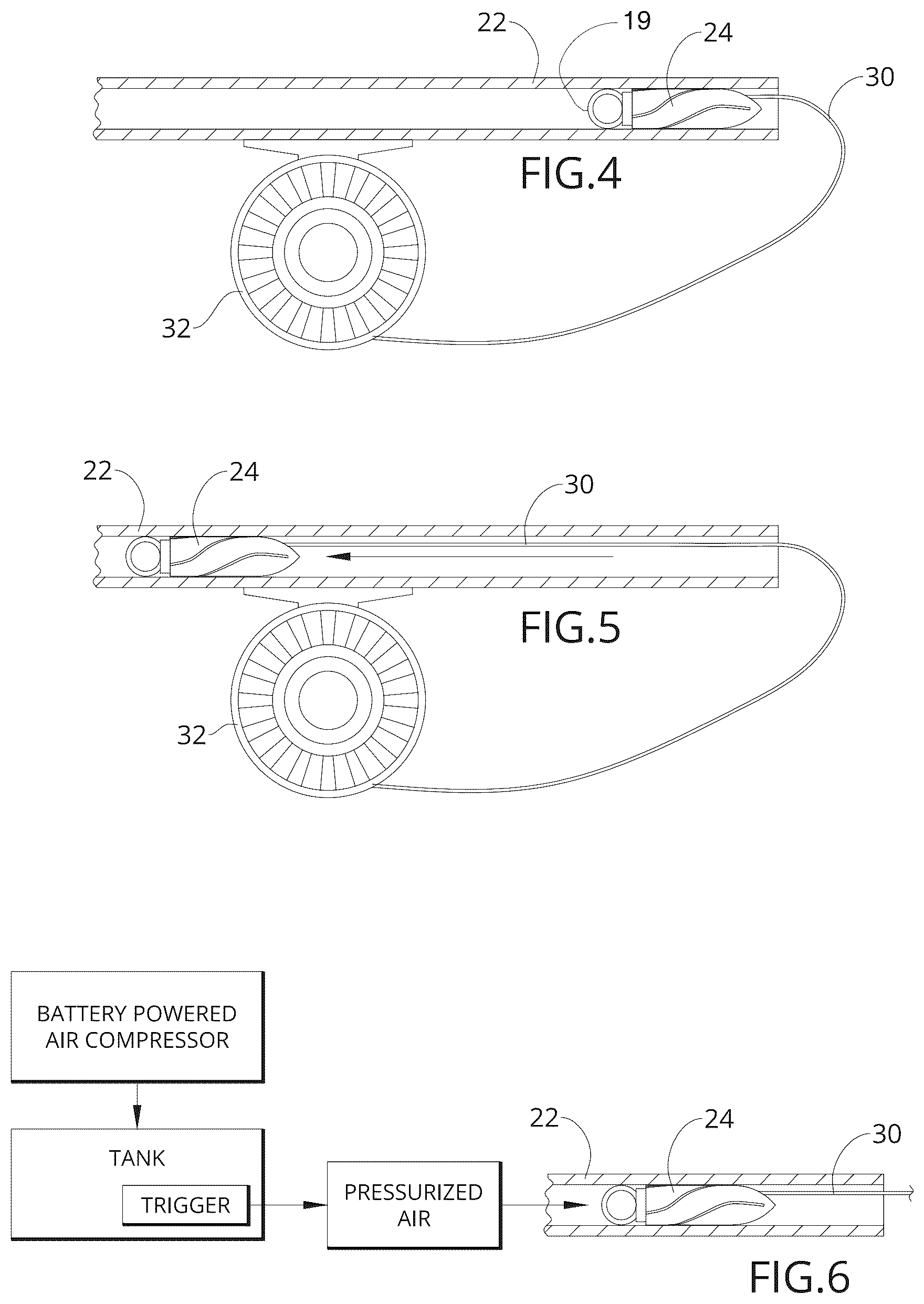 Patent US12480737 Figure 3 – Portable pneumatic throwline launcher