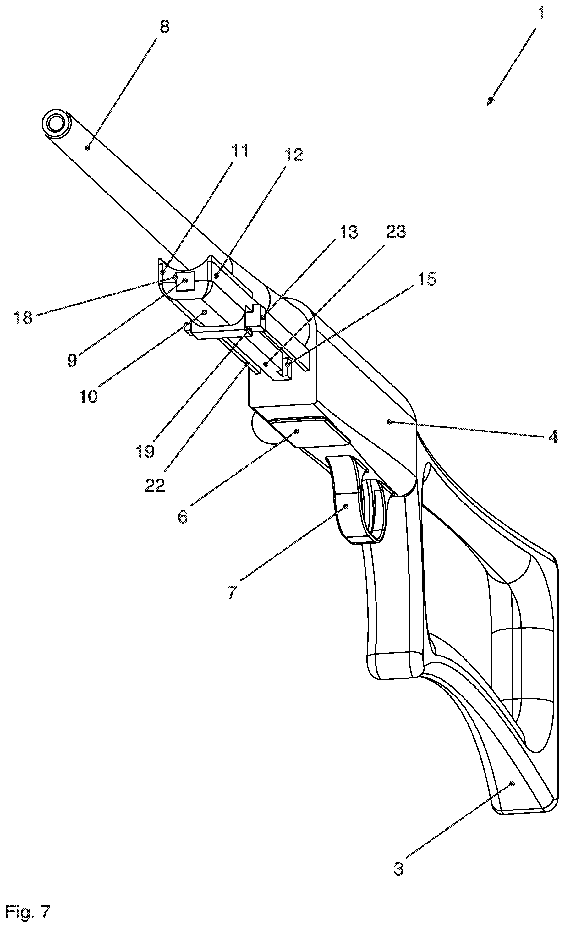 Patent US12480739 Figure 7 – Repeating firearm