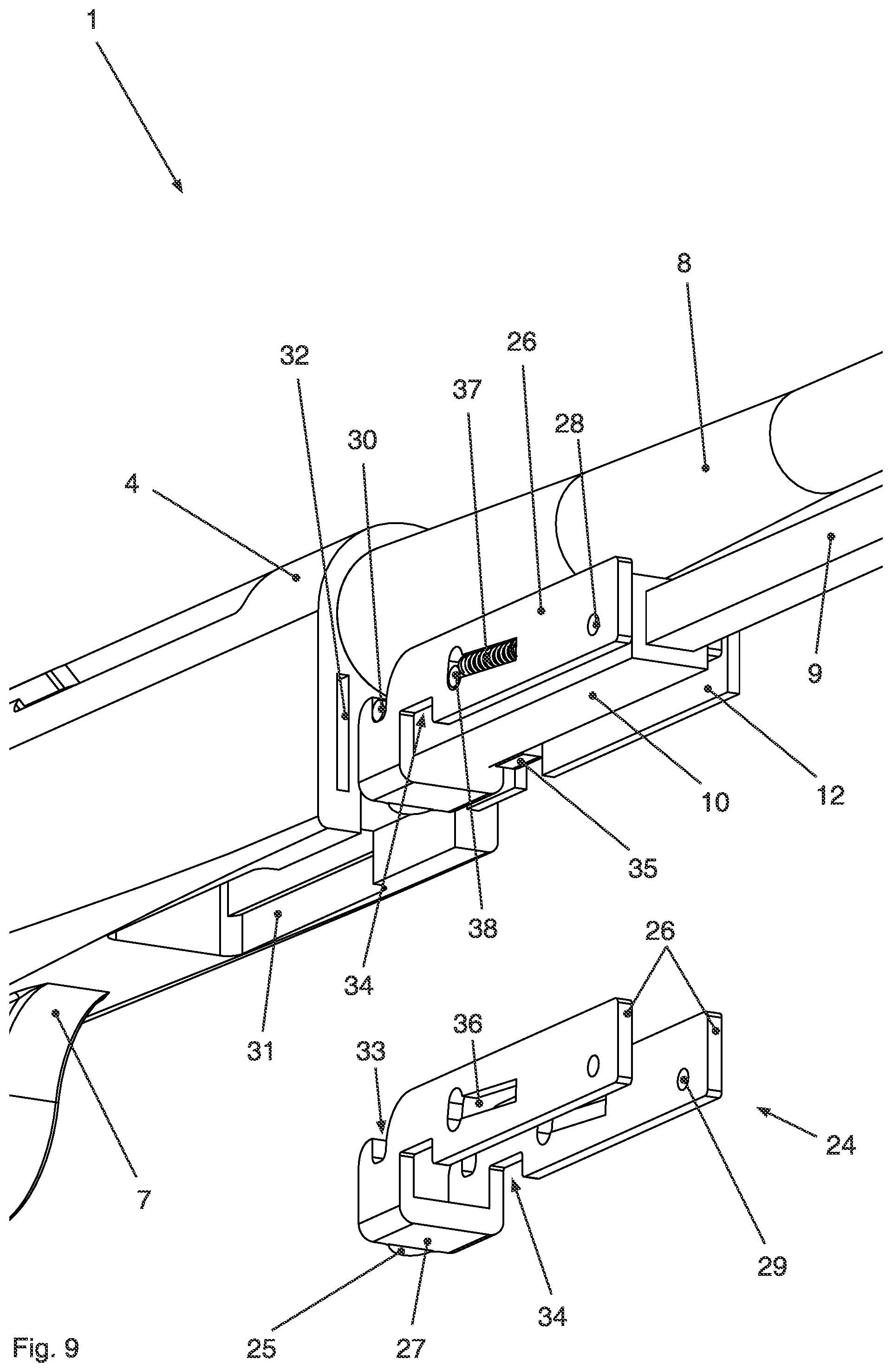 Patent US12480739 Figure 9 – Repeating firearm
