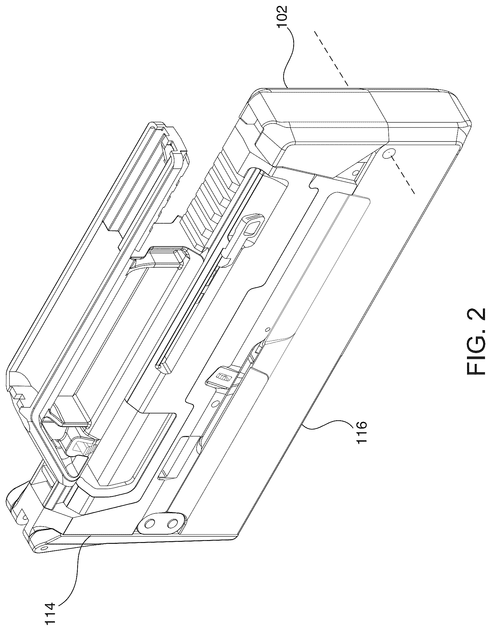 Patent US12480740 Figure 2 – Two-part folding trigger for a folding firearm