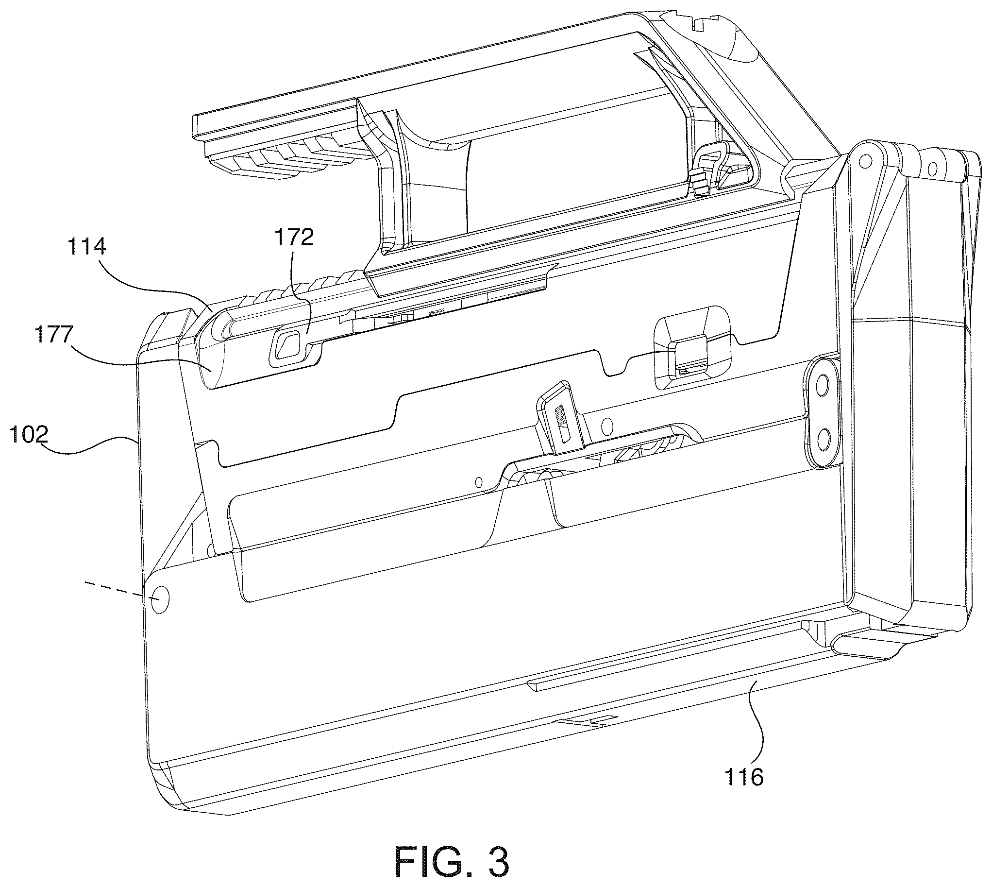 Patent US12480740 Figure 3 – Two-part folding trigger for a folding firearm
