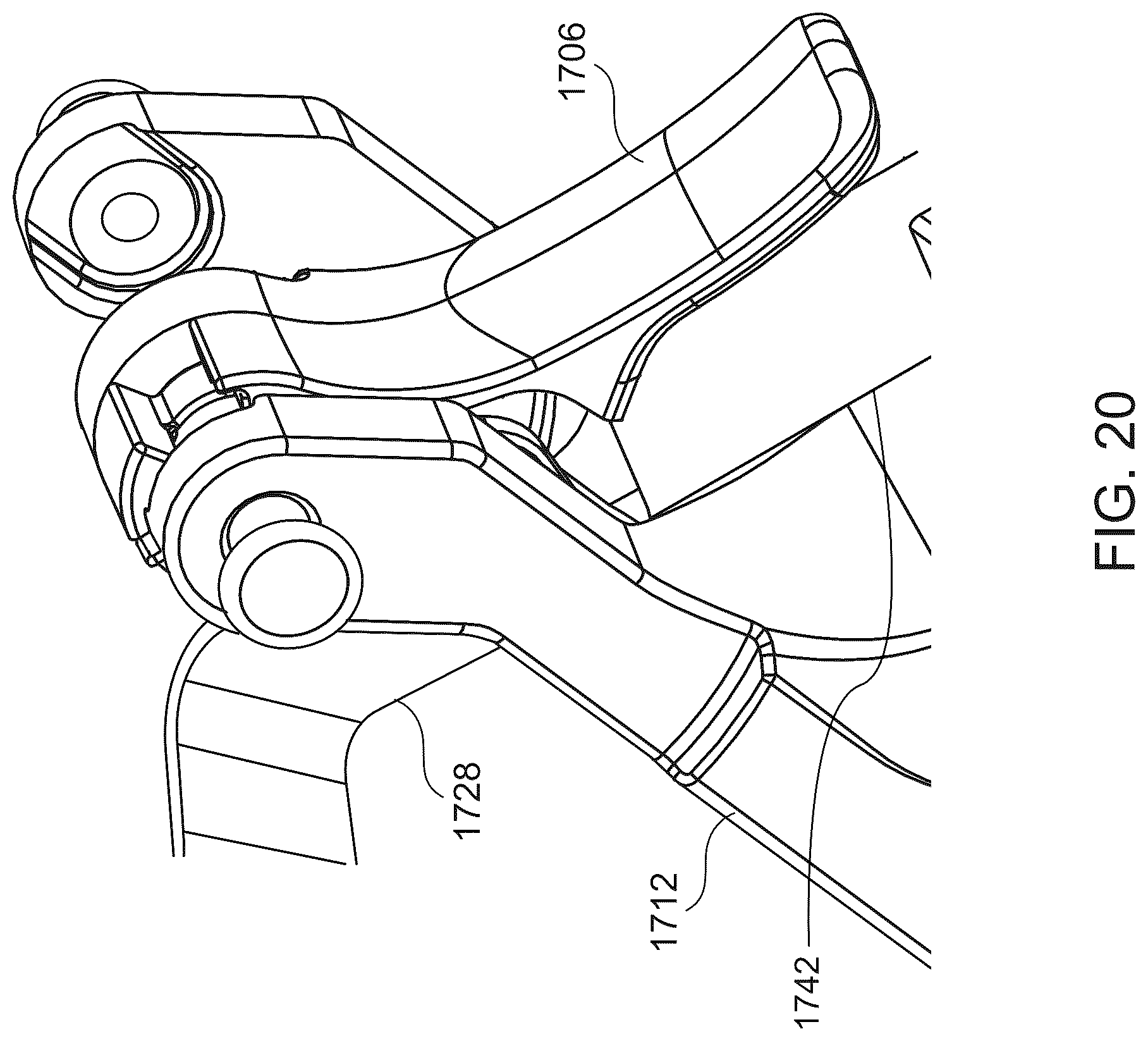 Patent US12480740 Figure 20 – Two-part folding trigger for a folding firearm