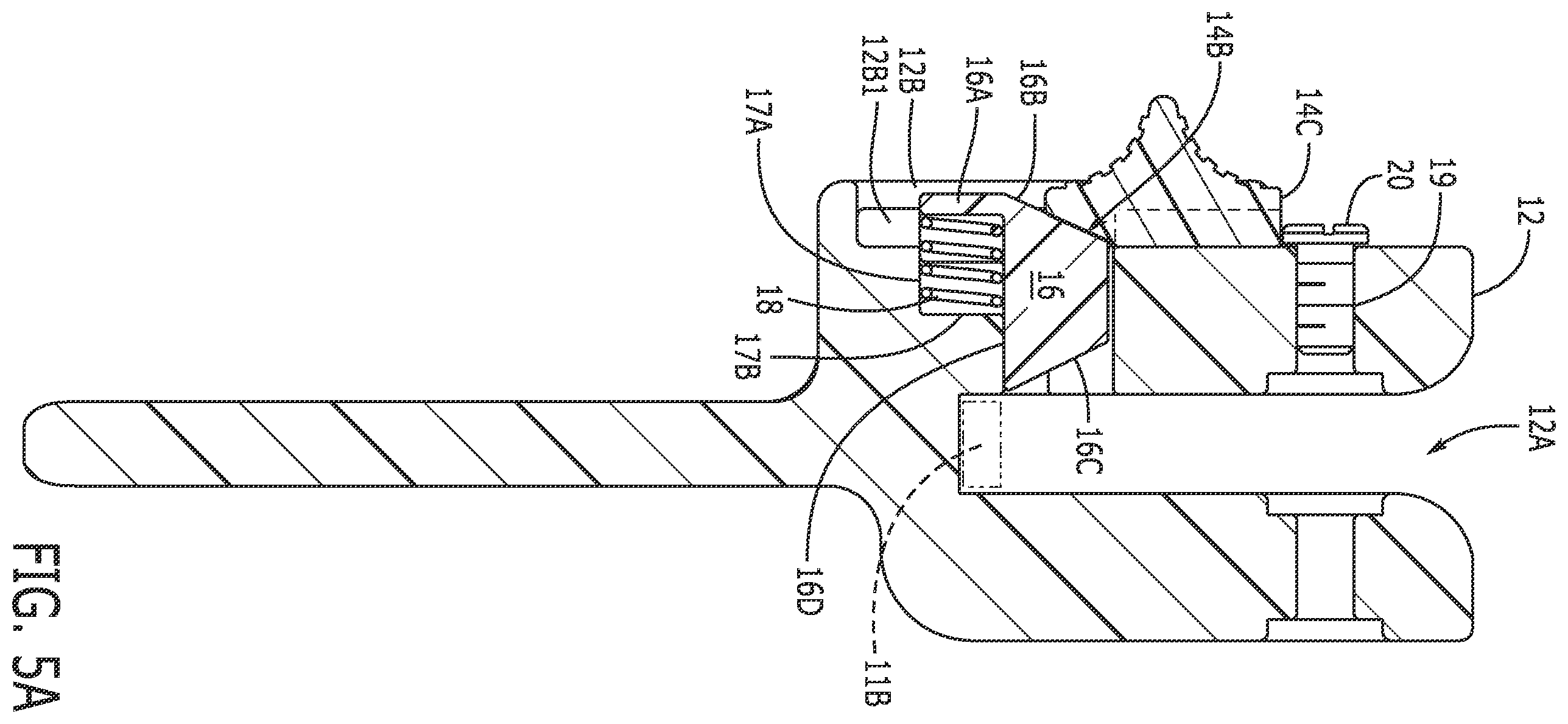 Patent US12480741 Figure 4 – Toggle locking mechanism for a firearm holster