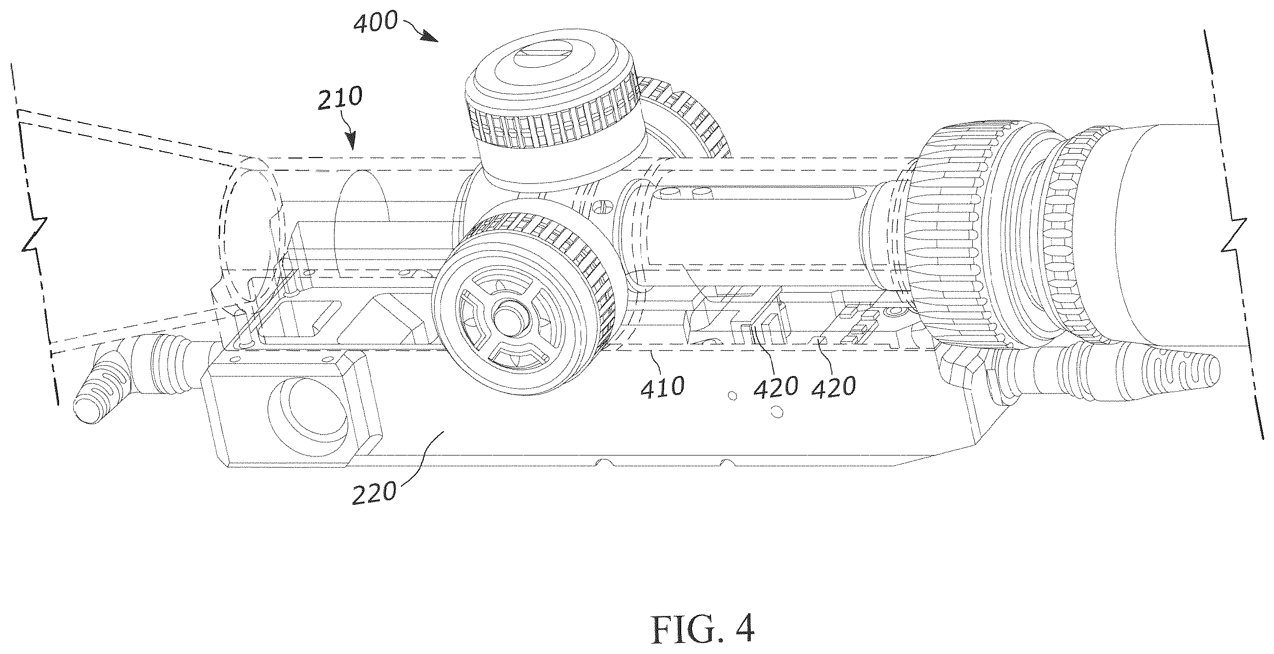 Patent US12480743 Figure 7 – Viewing optic with an enabler interface