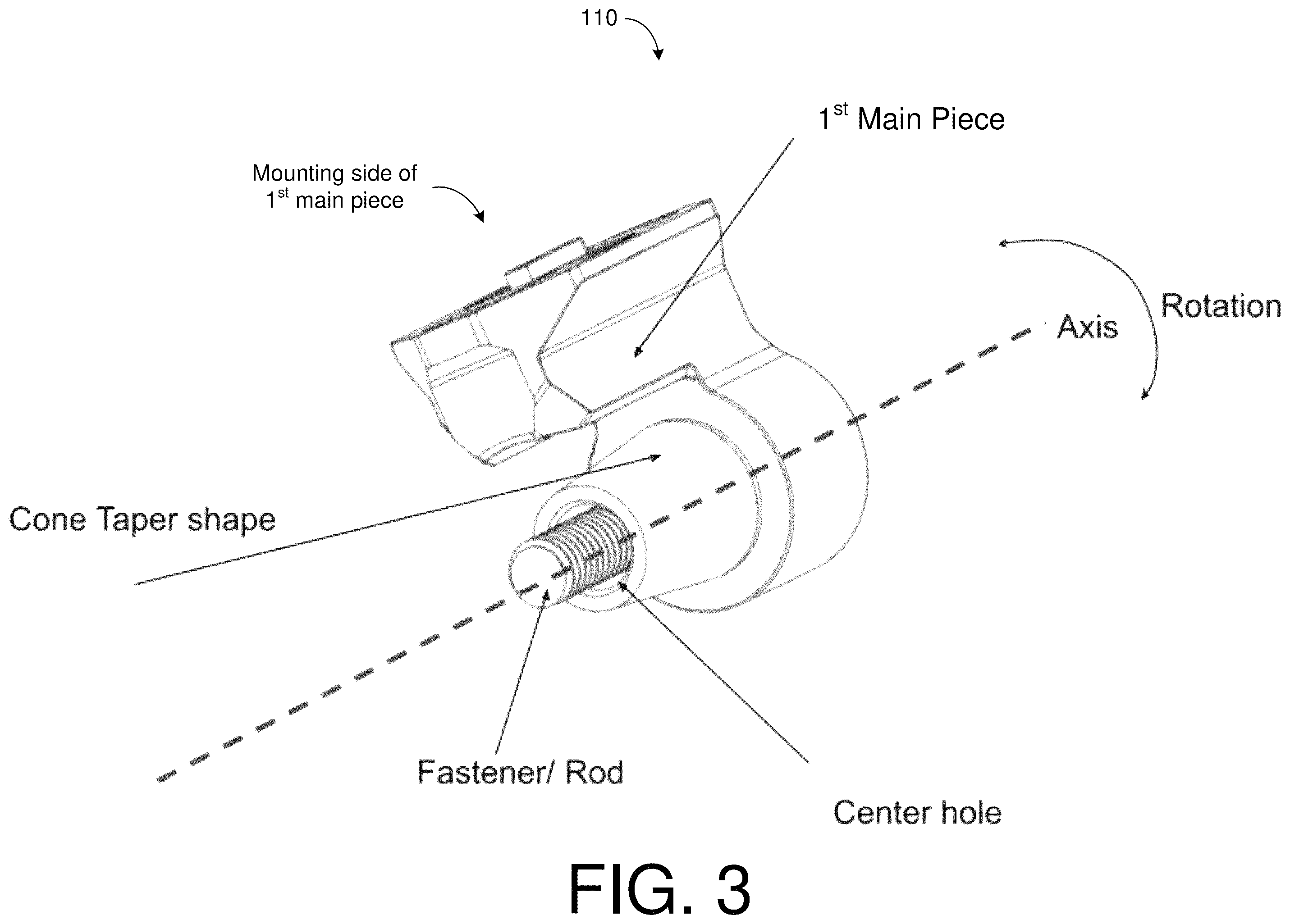 Patent US12480744 Figure 3 – Firearm rotation mount for optics and accessories
