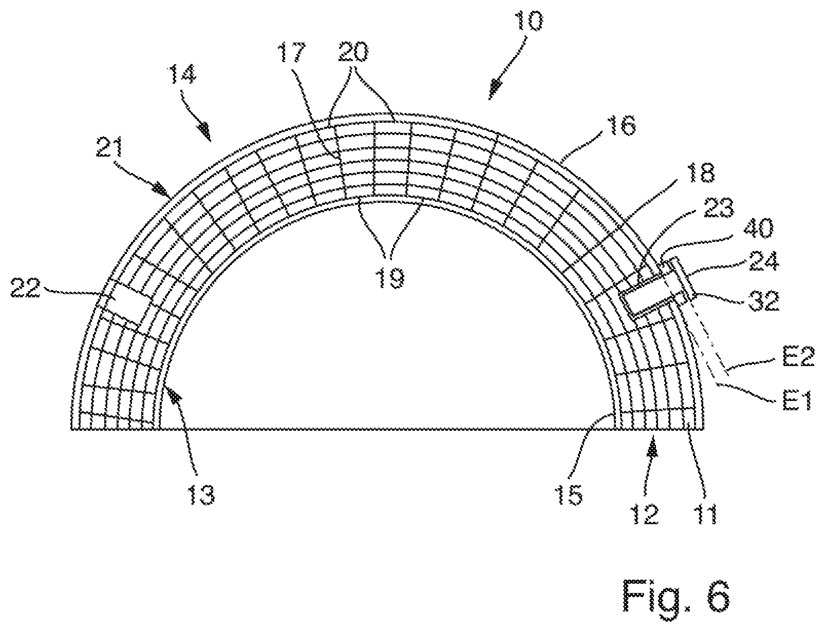 Patent US12480745 Figure 4 – Ballistic protective helmet