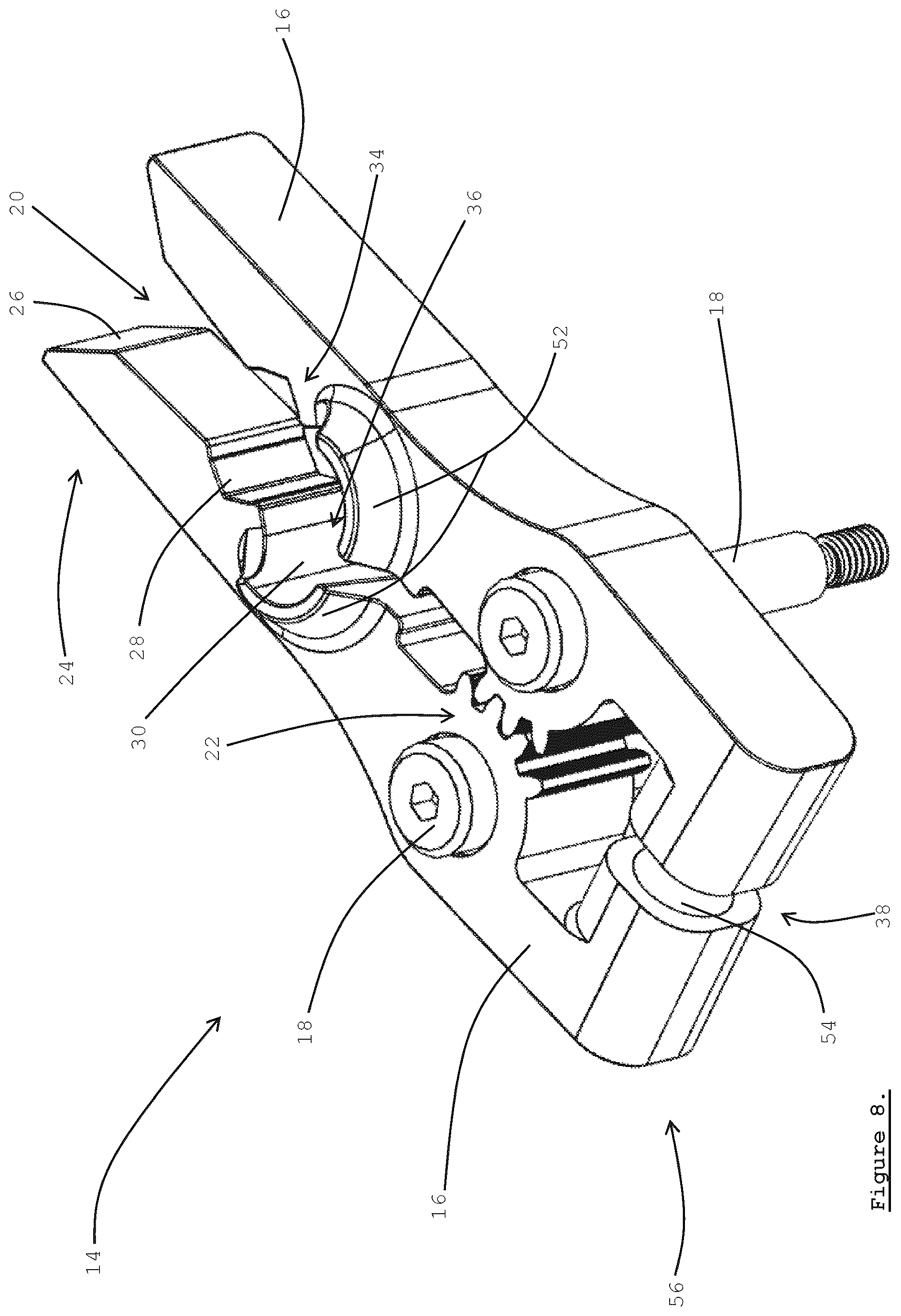 Patent US12480751 Figure 8 – Ammunition decapping apparatus