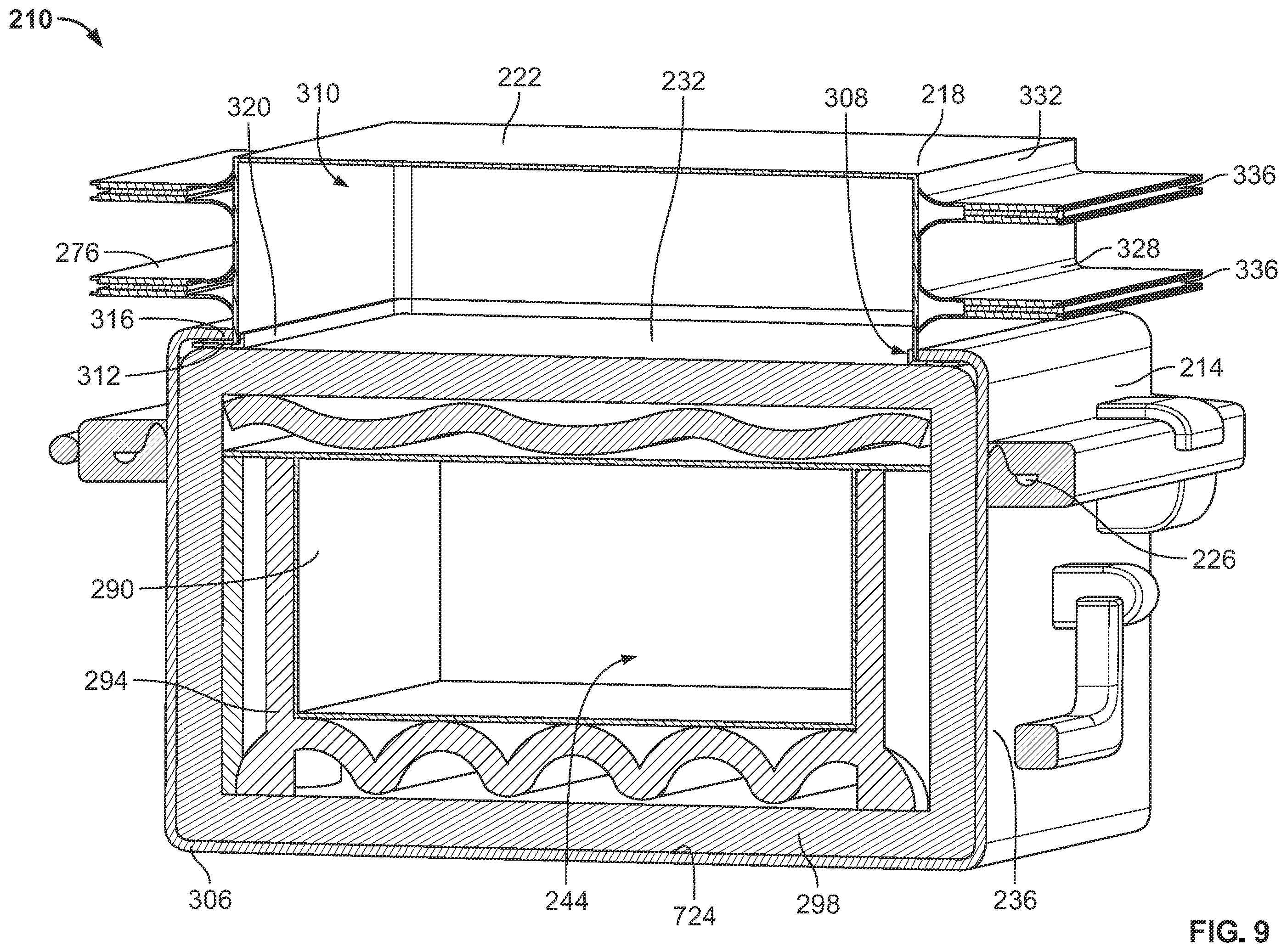 Patent US12480753 Figure 5 – Method and assembly for containing a hazardous object