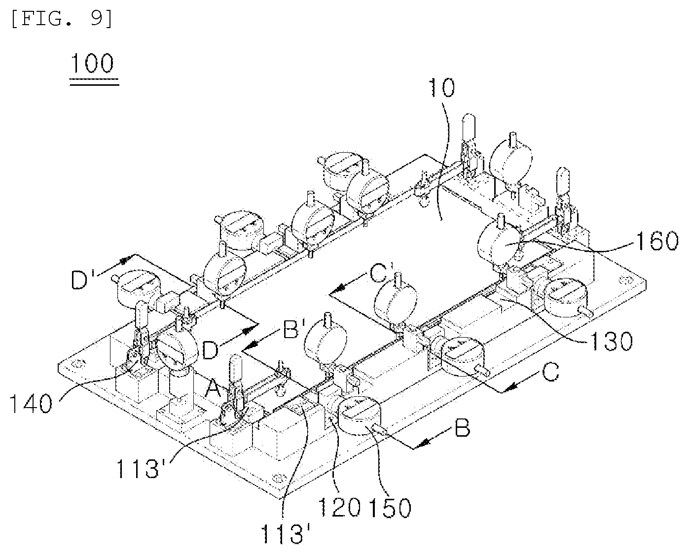 Patent US12480754 Figure 7 – Inspection device for cooling plate