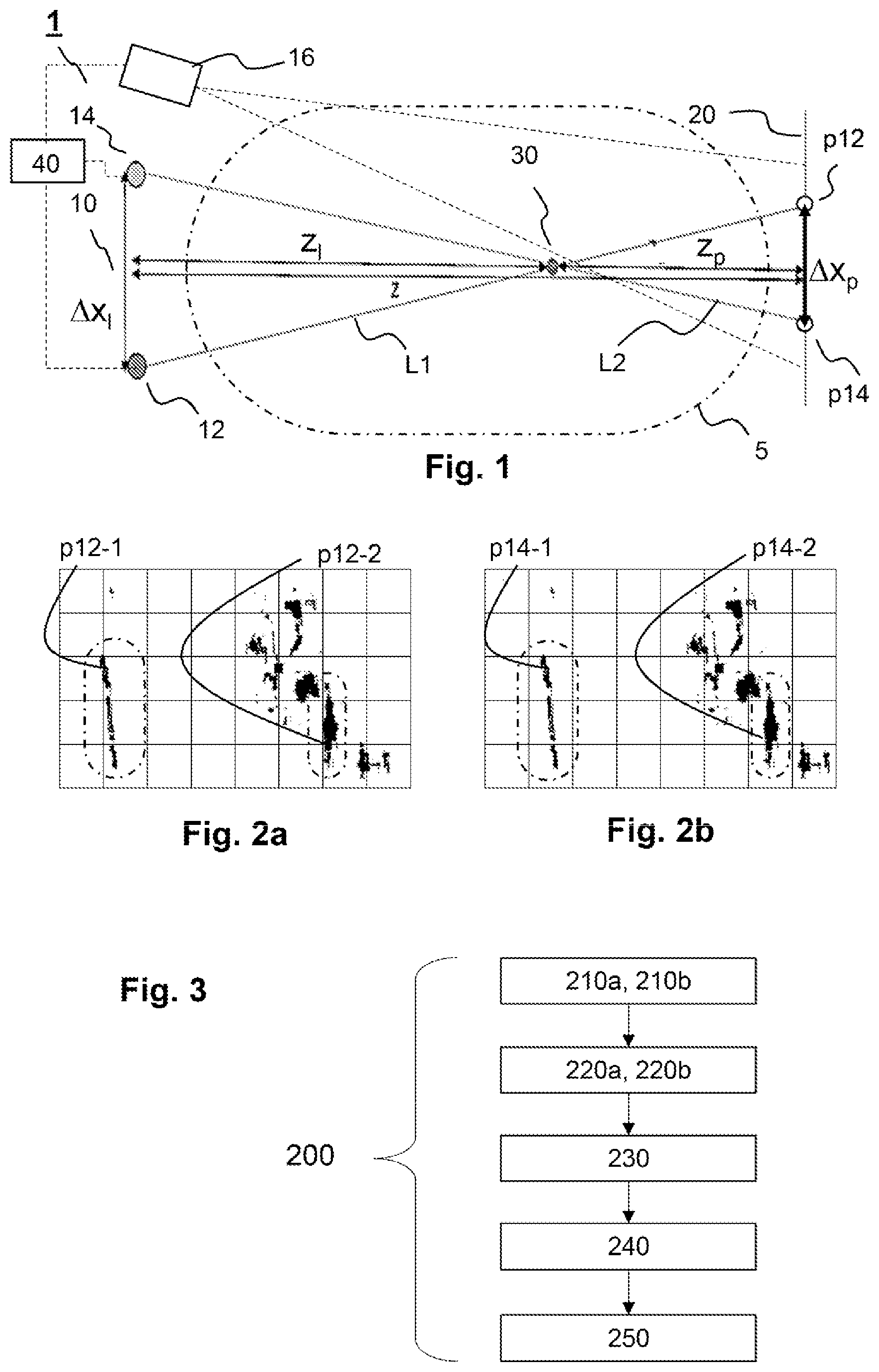 Patent US12480759 — Stereoscopic measuring device for determining position information of an event location in an interstitial space from a reference point and method for determining position information of an event location in an interstitial space — Figure 1