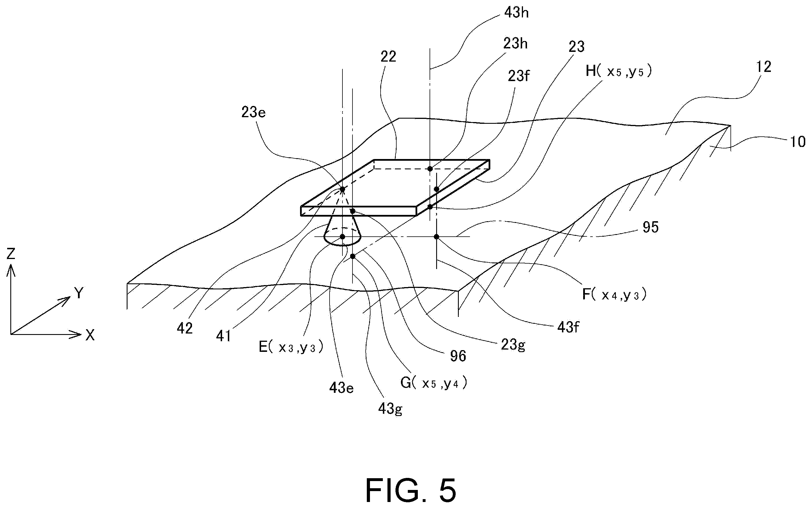 Patent US12480762 Figure 5 – Mounting device, and method for detecting degree of parallelism of mounting device