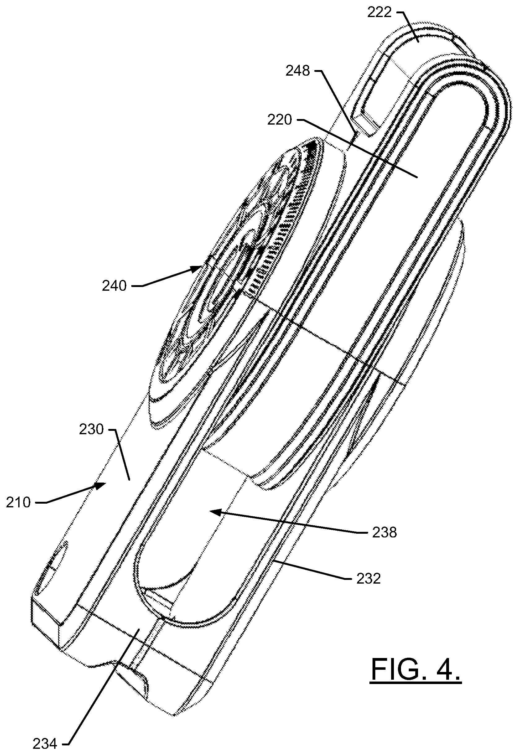 Patent US12480764 Figure 4 – Adjustable angle pocket level