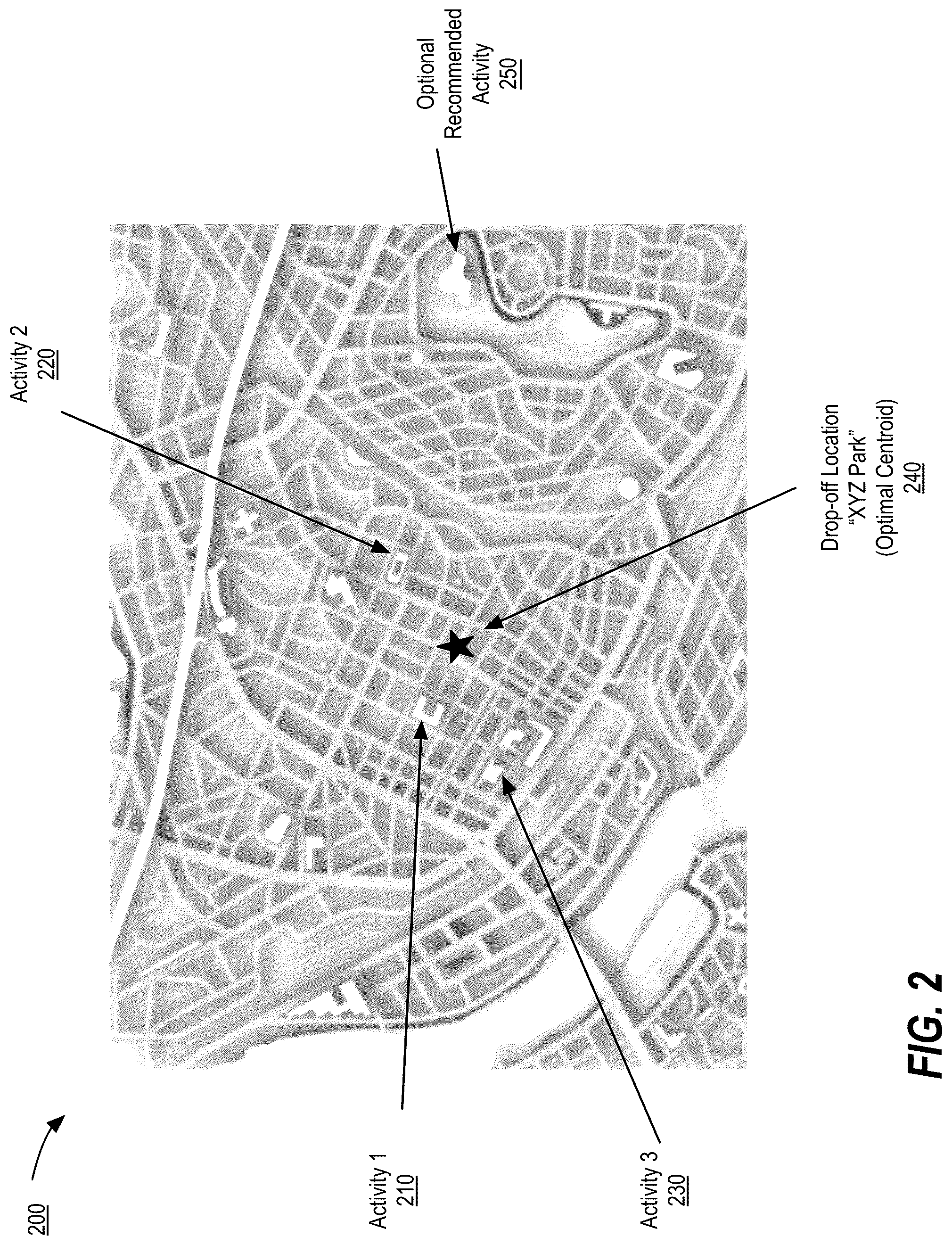 Patent US12480772 Figure 2 – Routing recommendation system based on user activities