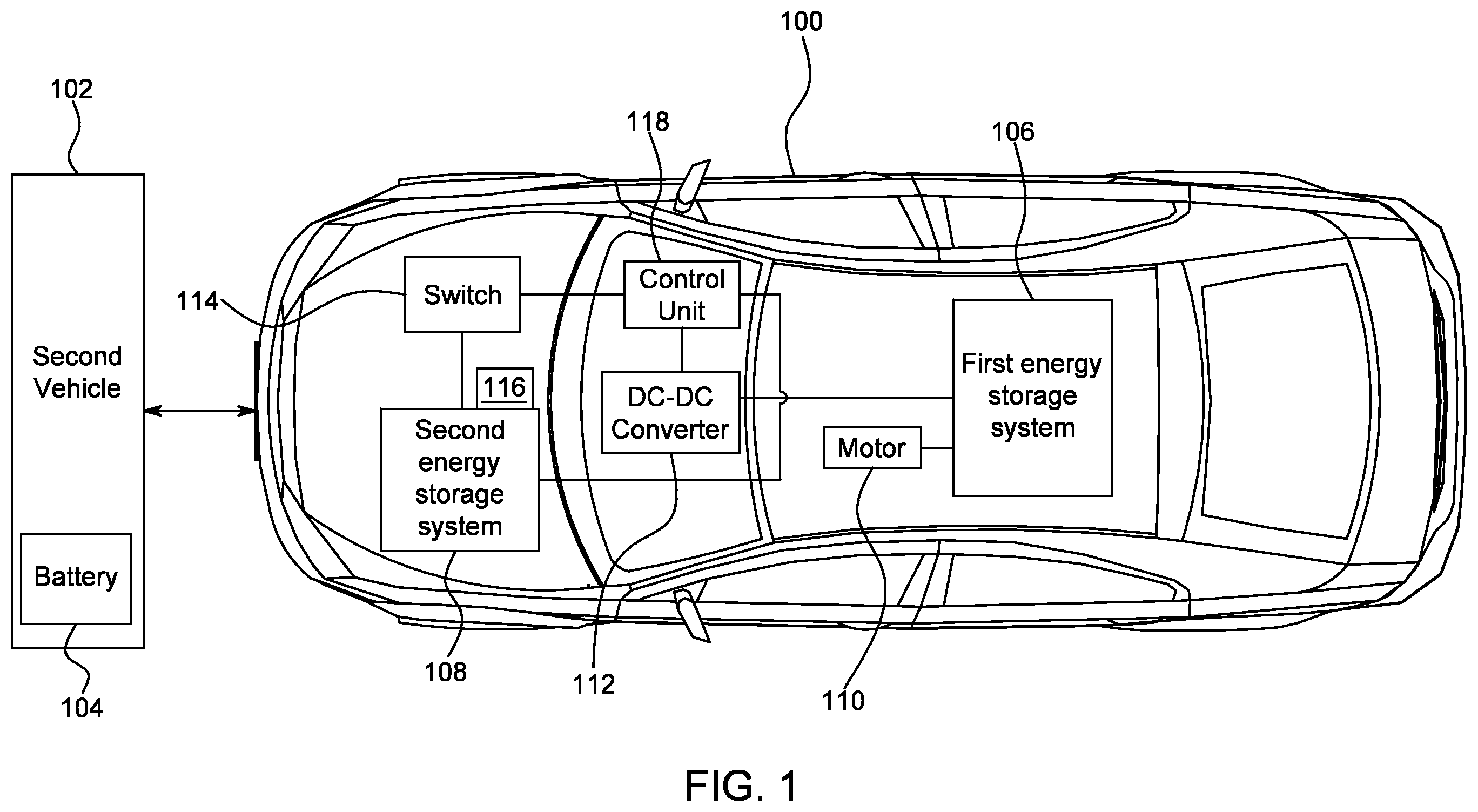 Patent US12480774 — Systems and methods for jump starting vehicles — Figure 1