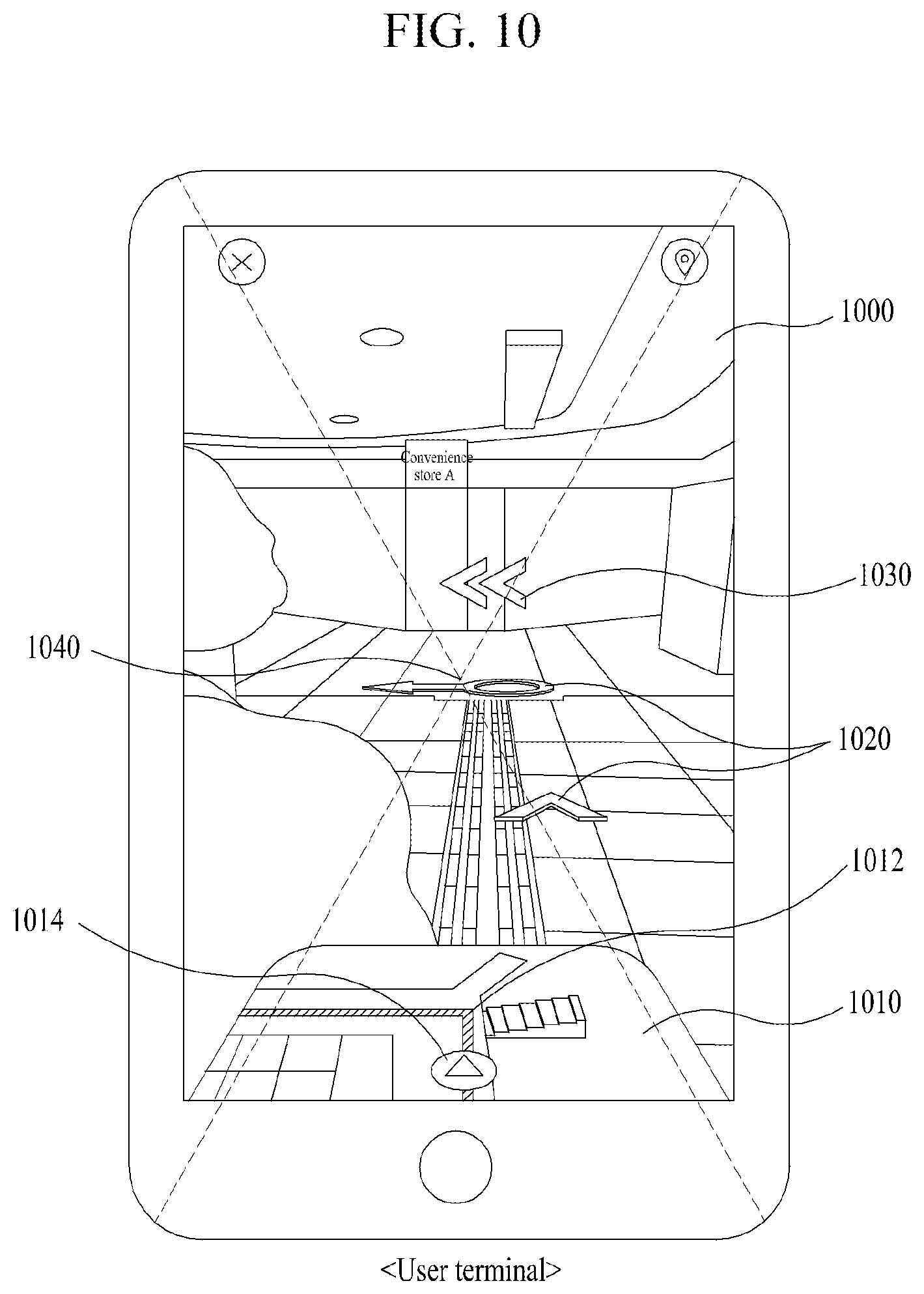 Patent US12480776 Figure 10 – Route guidance method and device using augmented reality view