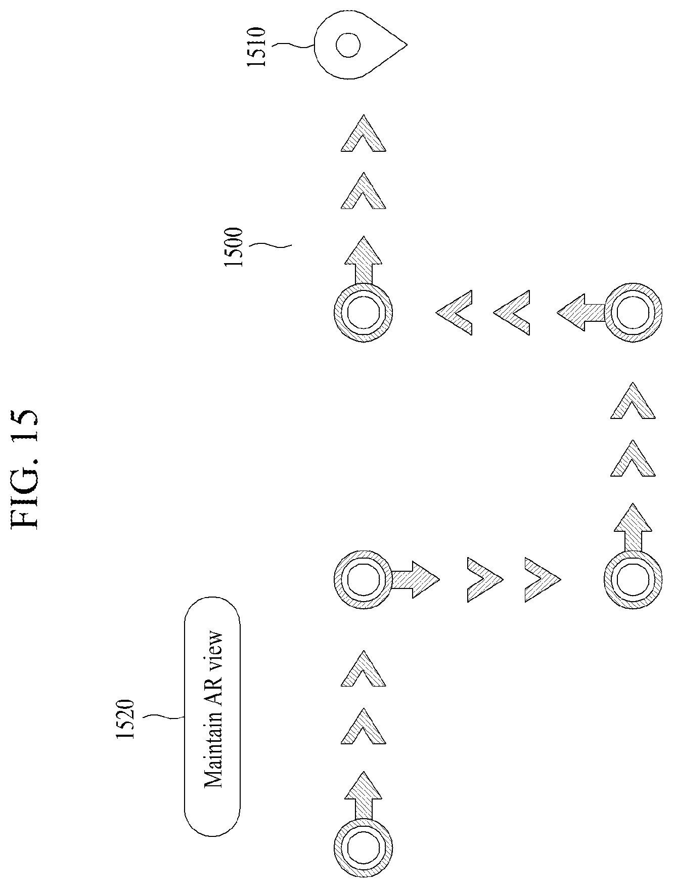 Patent US12480776 Figure 15 – Route guidance method and device using augmented reality view