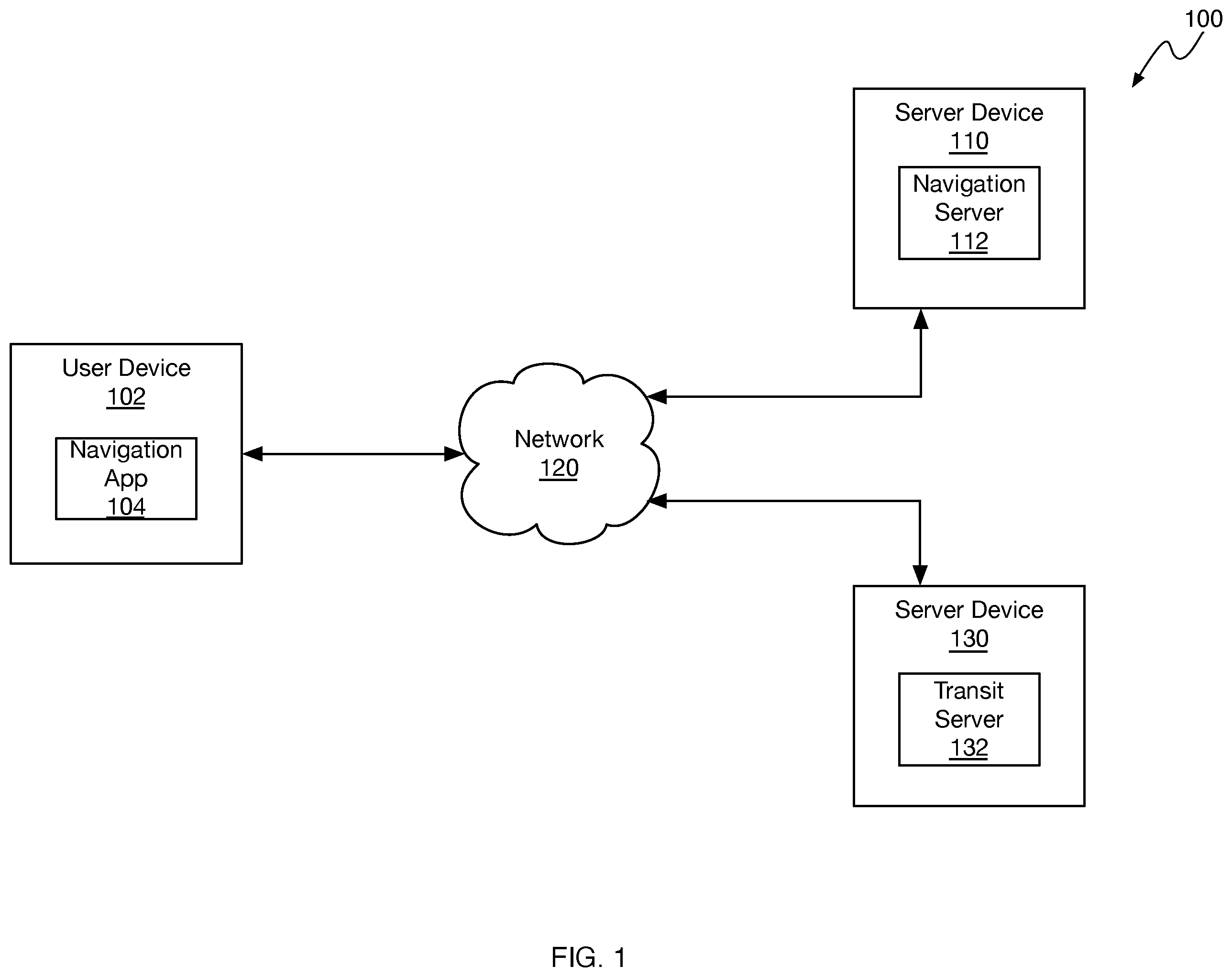 Patent US12480778 Figure 1 – Presenting transit alight notifications