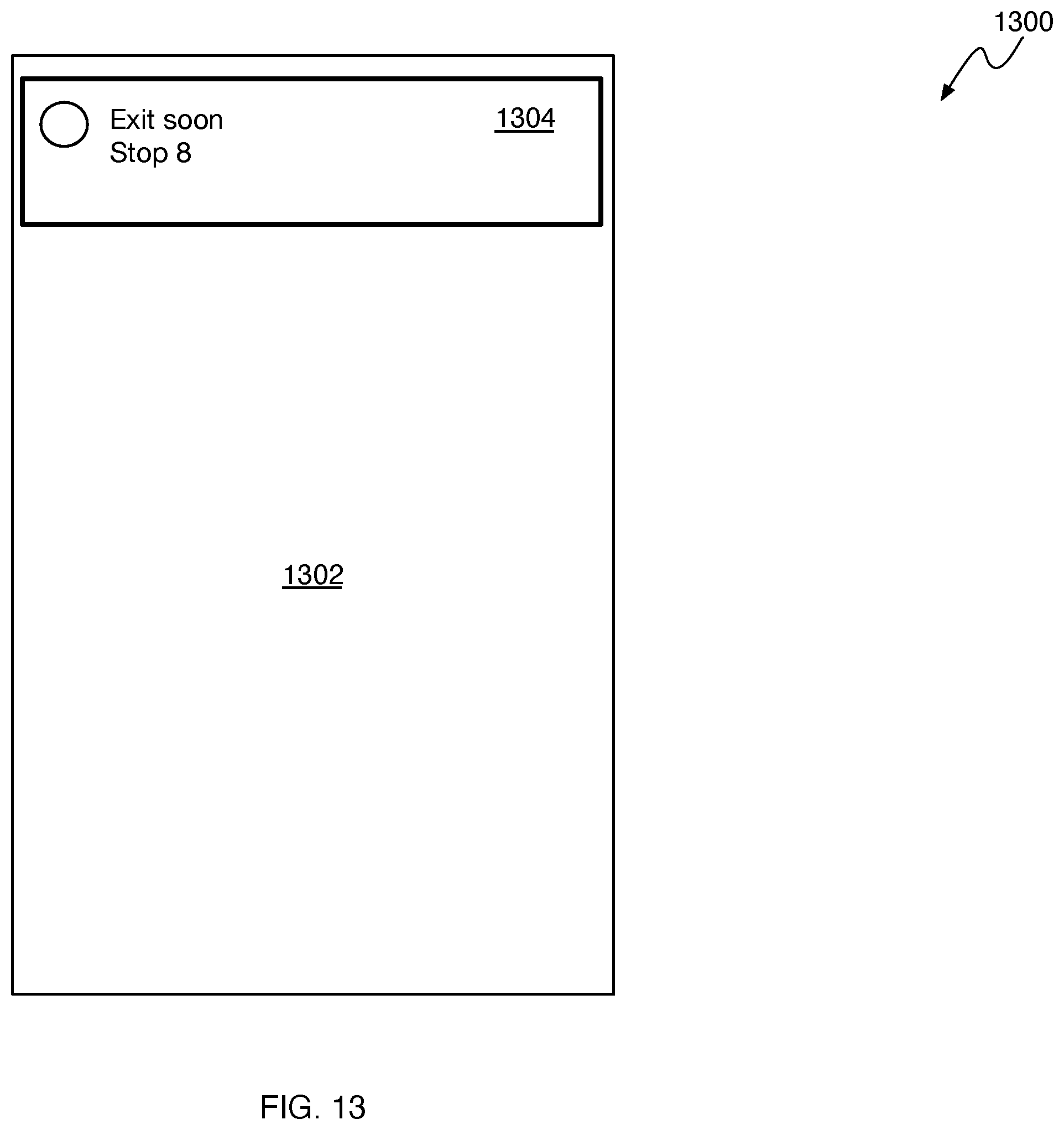 Patent US12480778 Figure 13 – Presenting transit alight notifications