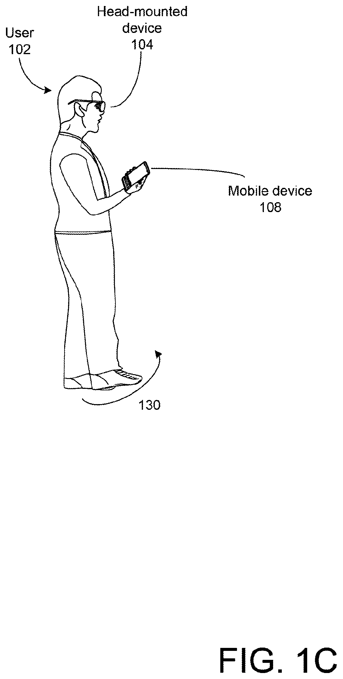 Patent US12480780 Figure 3 – Navigating with mobile device and head-worn device