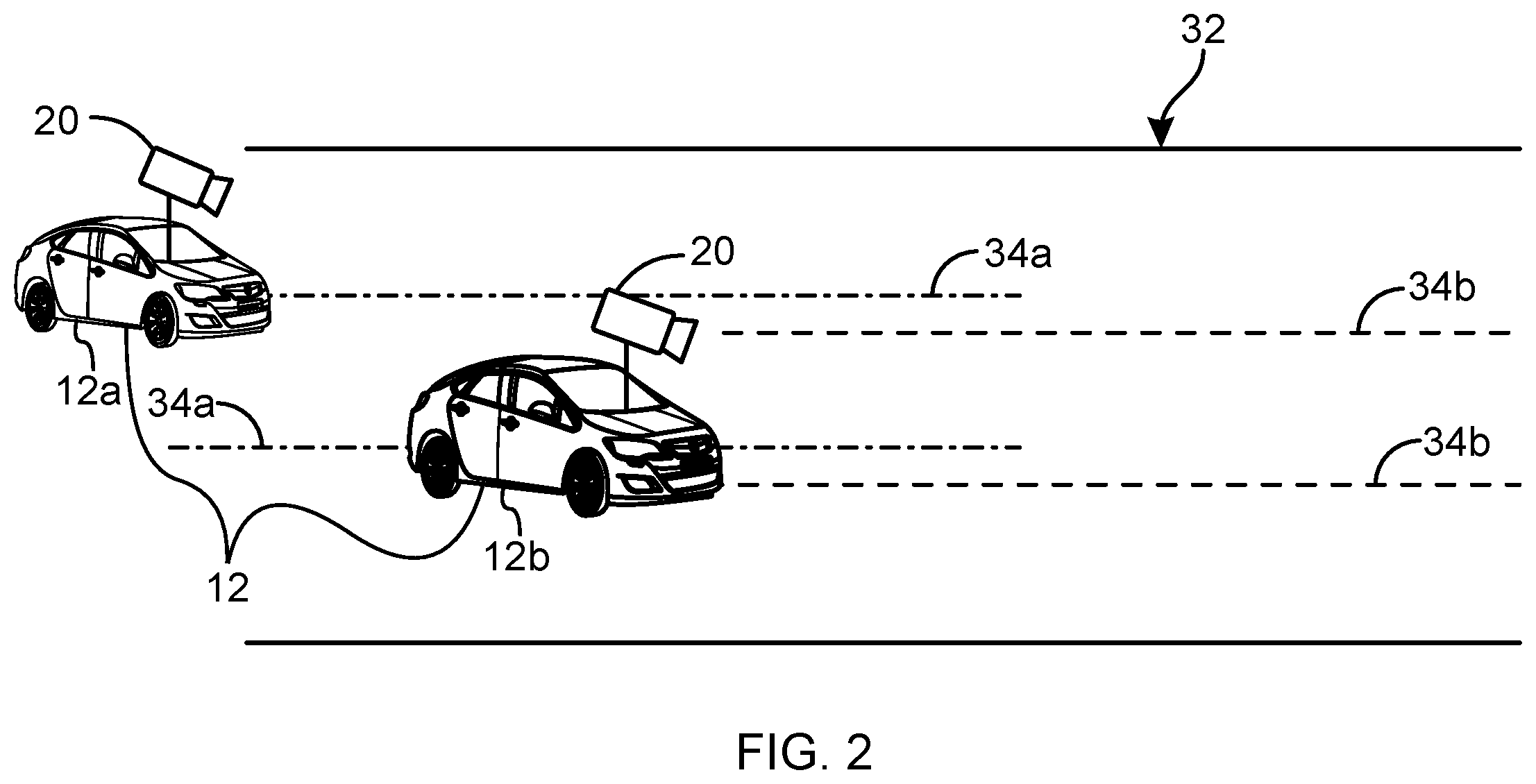 Patent US12480781 Figure 2 – Crowd-sourcing lane line maps for a vehicle