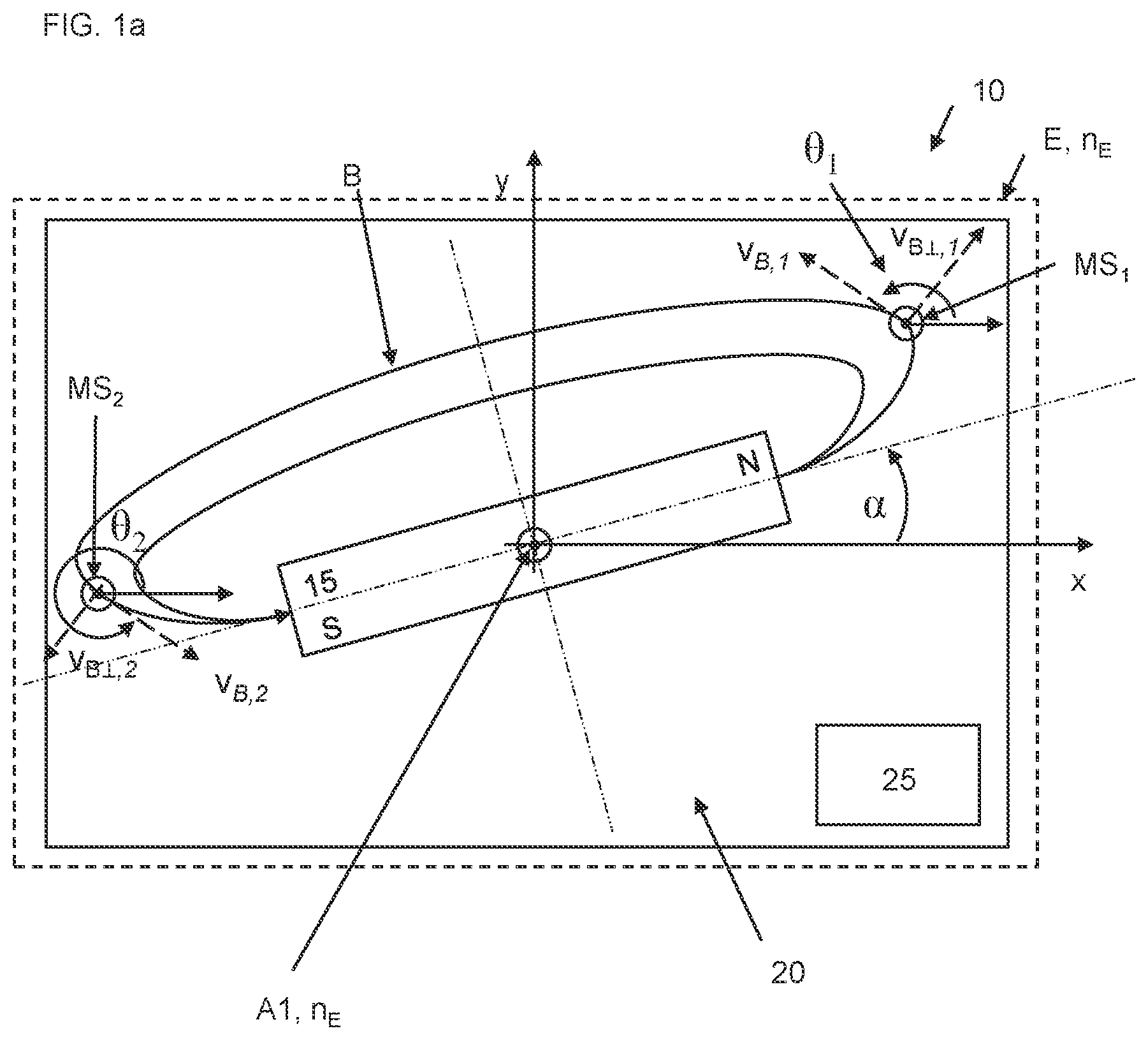 Patent US12480785 Figure 1 – Device and method for determining an encoder magnet rotation angle