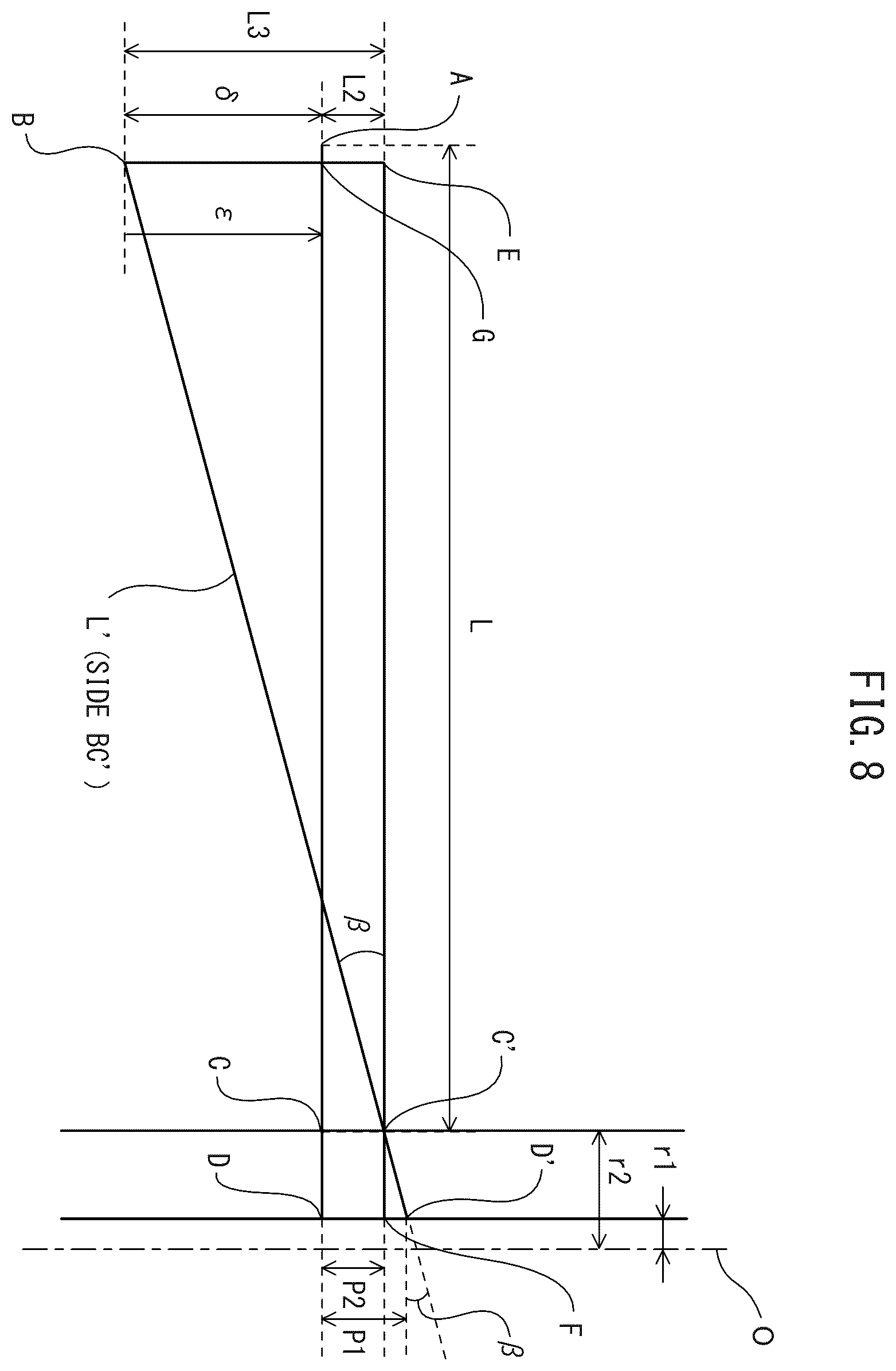 Patent US12480788 Figure 8 – Displacement detecting sensor, control device, and control system