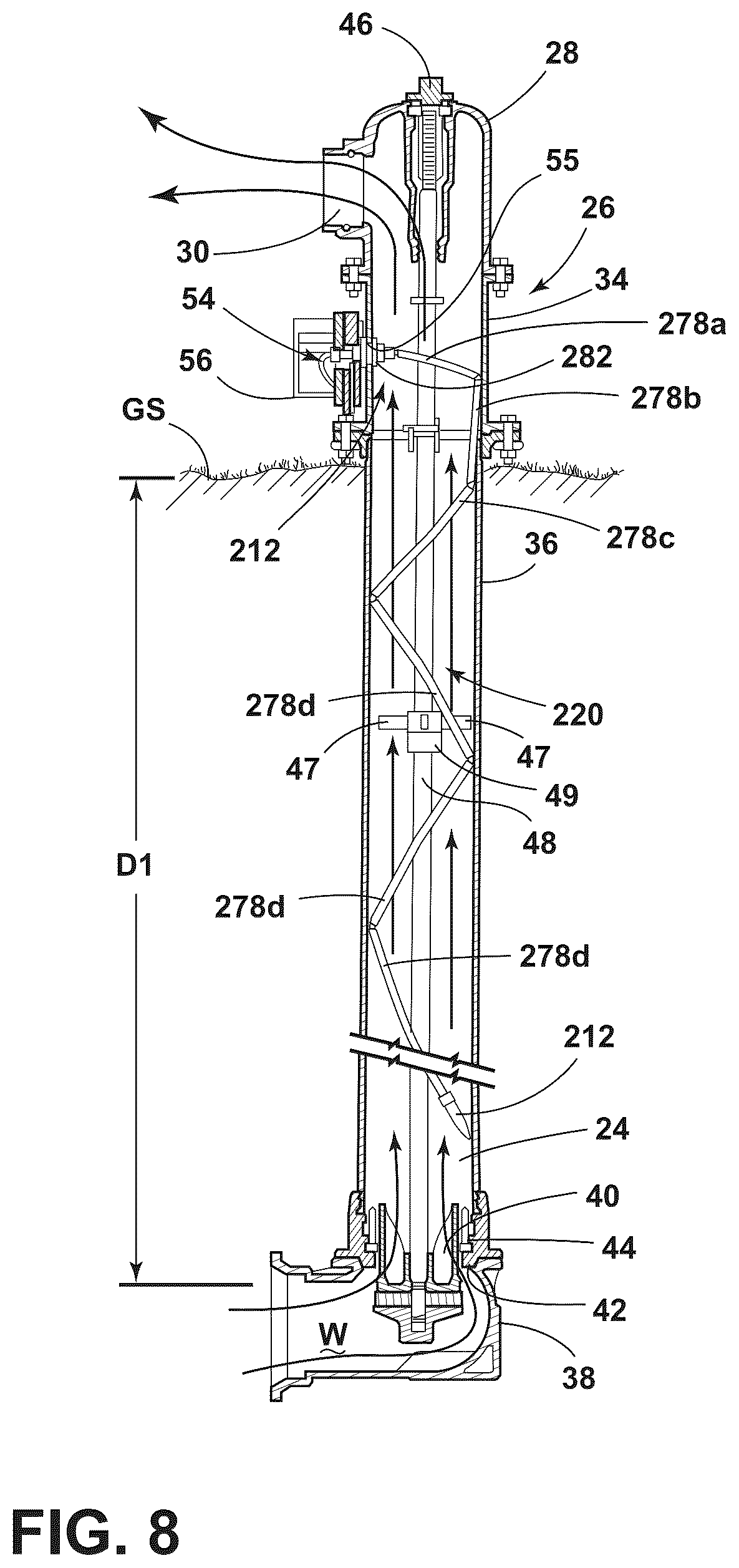 Patent US12480790 Figure 7 – Method for installing a sensor conduit support in an internal structure