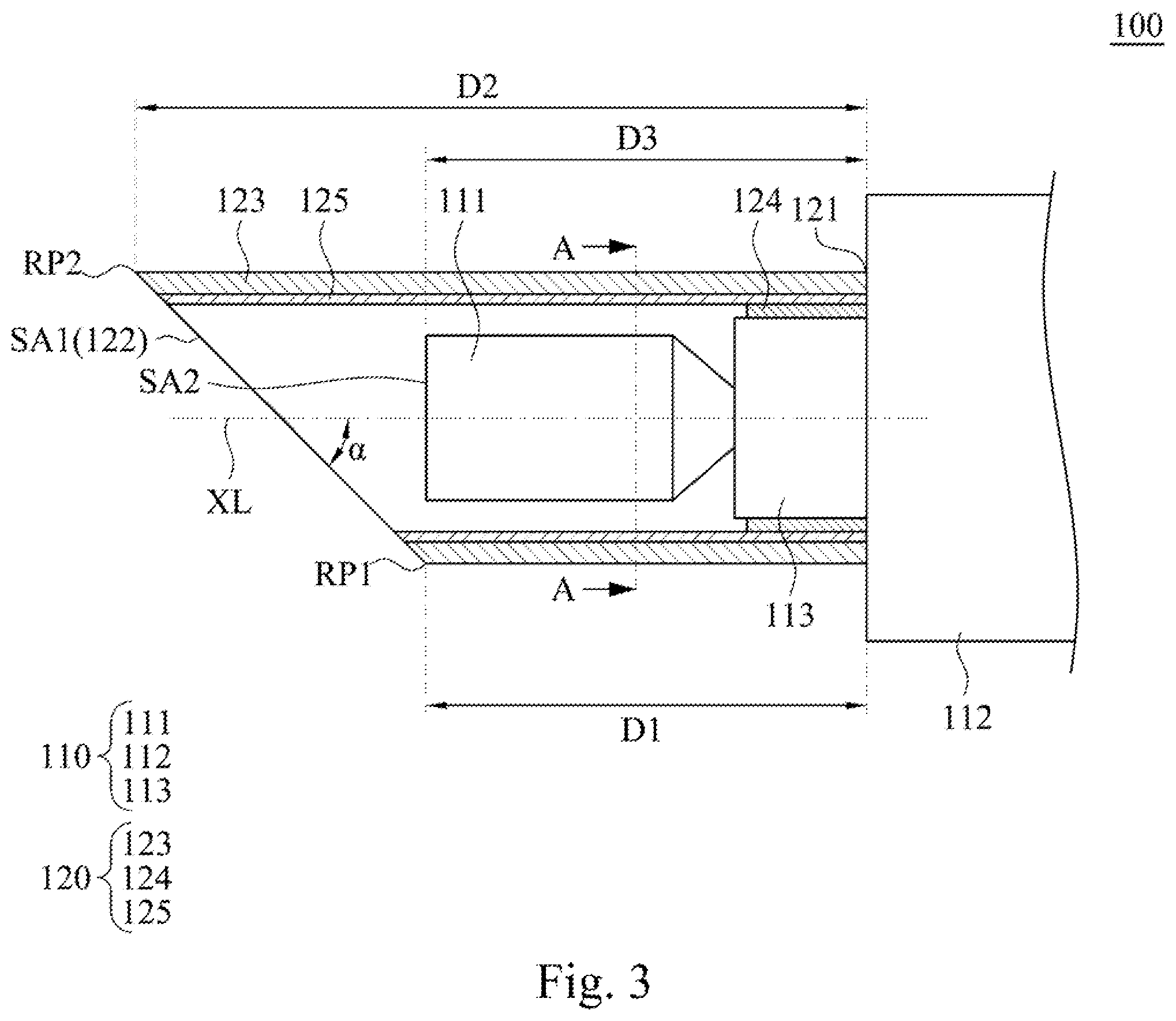 Patent US12480816 Figure 3 – Optical measurement apparatus, optical measurement adapter and method of optical measurement