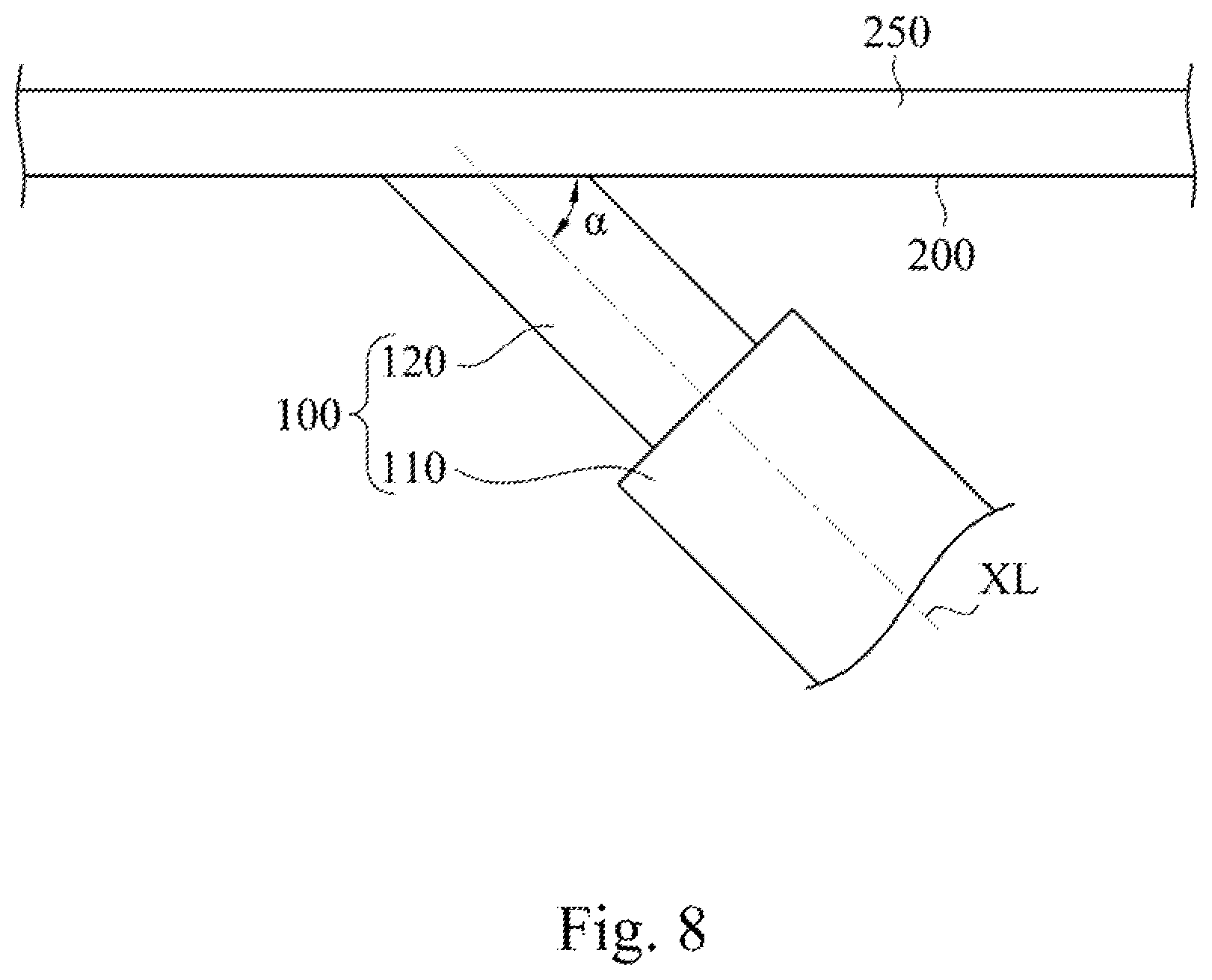Patent US12480816 Figure 8 – Optical measurement apparatus, optical measurement adapter and method of optical measurement