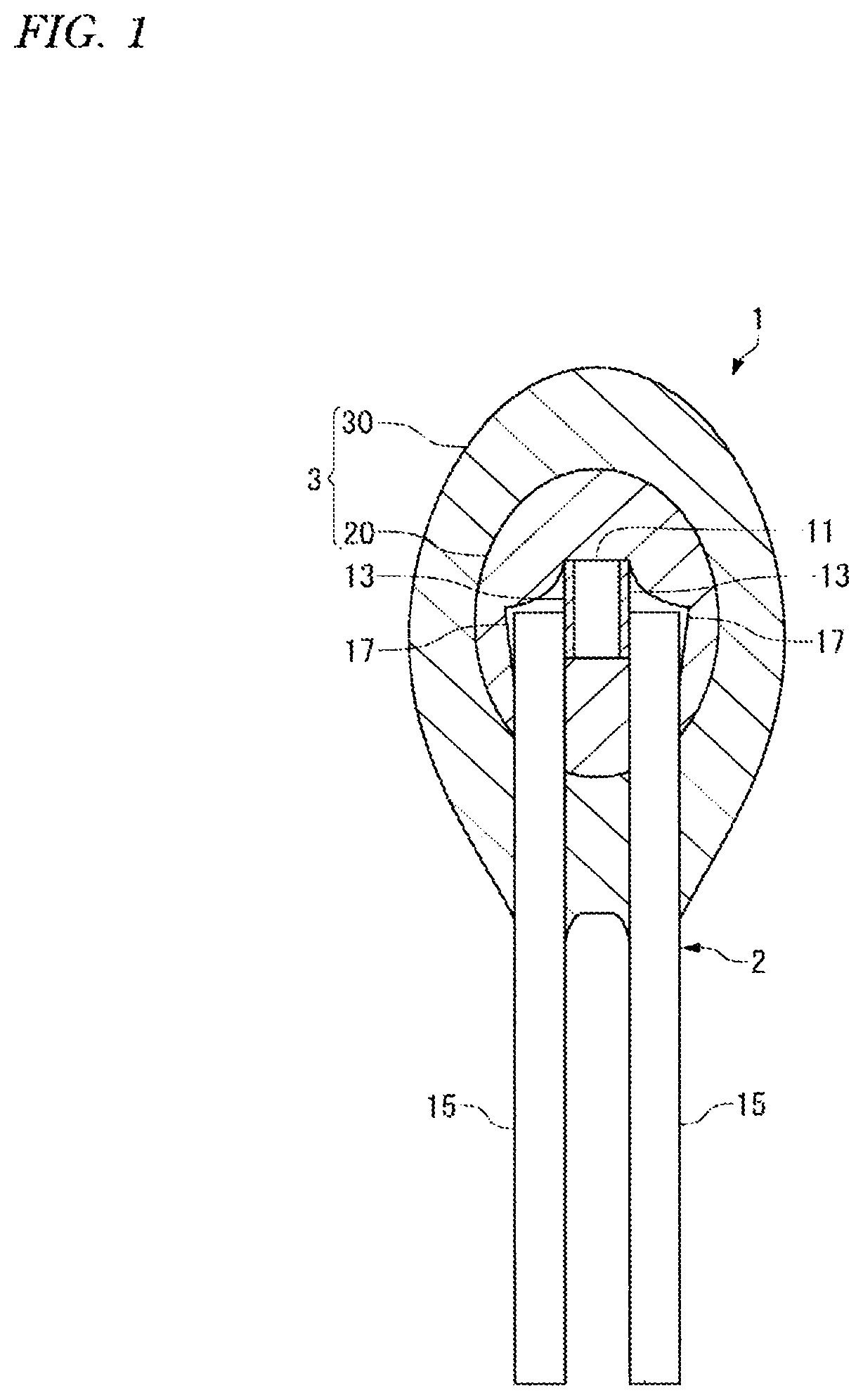 Patent US12480820 Figure 1 – Temperature sensor element and method for manufacturing temperature sensor element
