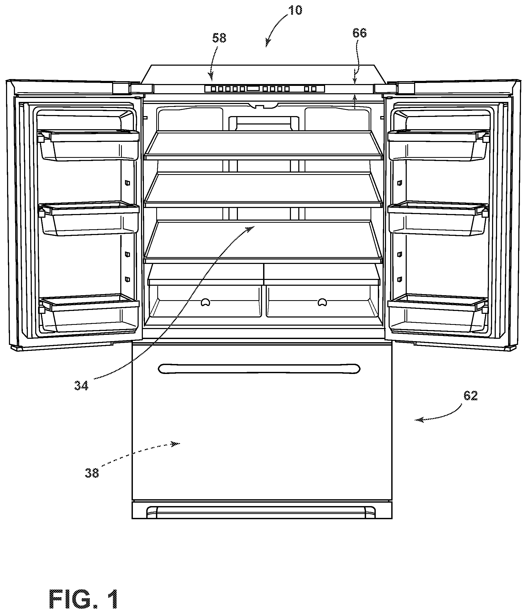 Patent US12480830 Figure 1 – Feature in vacuum insulated structure to allow pressure monitoring