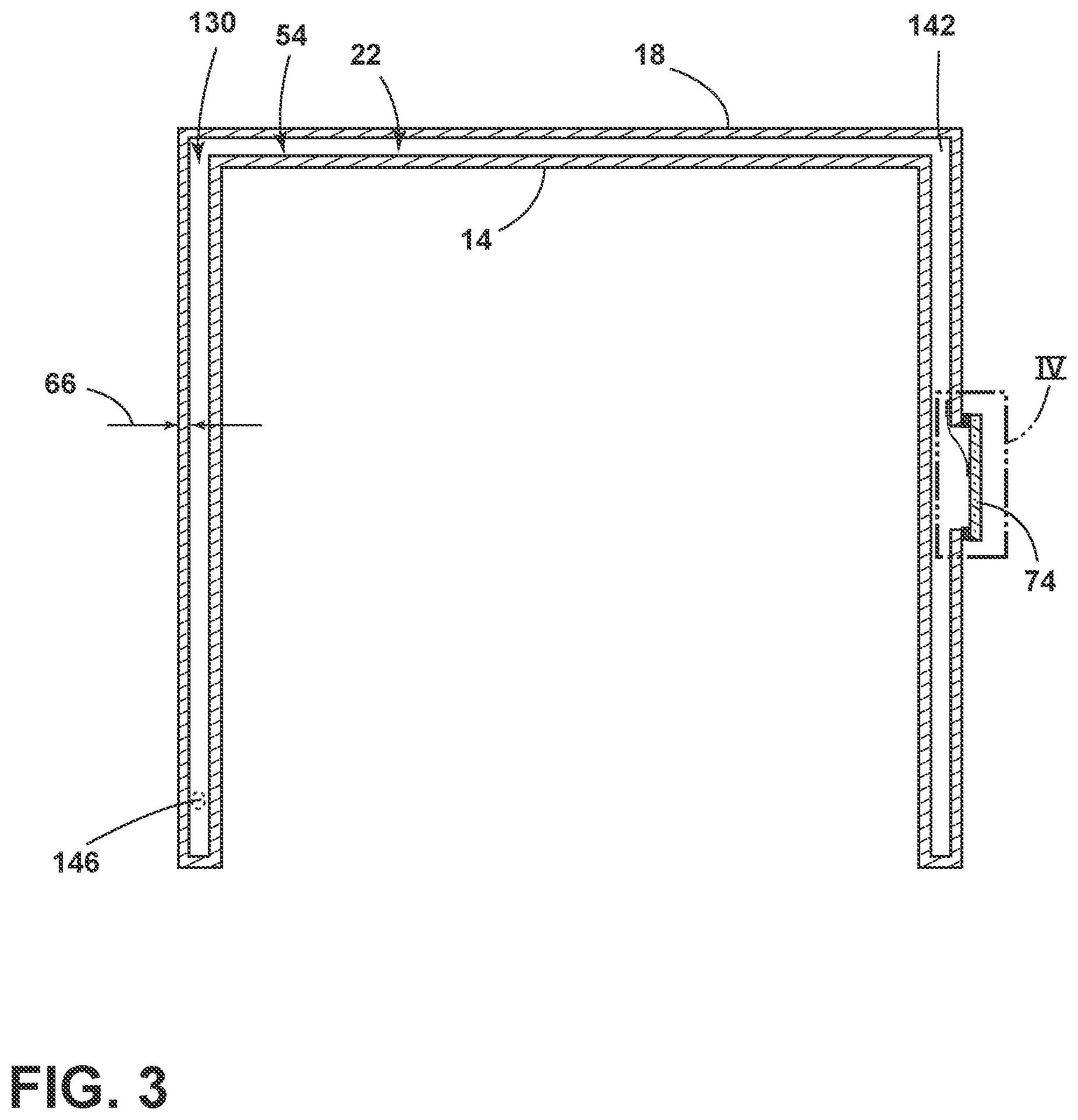 Patent US12480830 Figure 3 – Feature in vacuum insulated structure to allow pressure monitoring