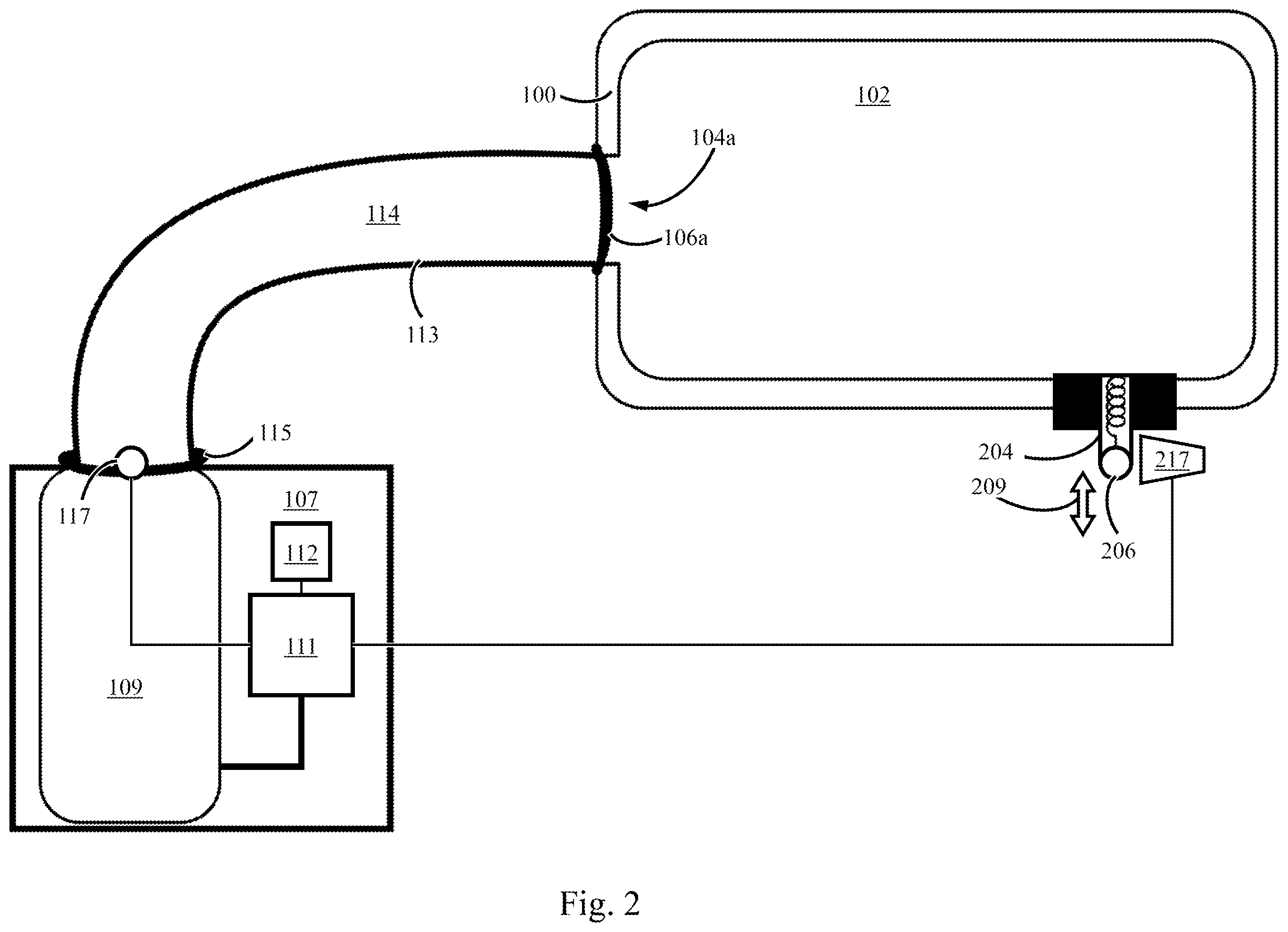 Patent US12480832 Figure 2 – Vacuum-based leak detection