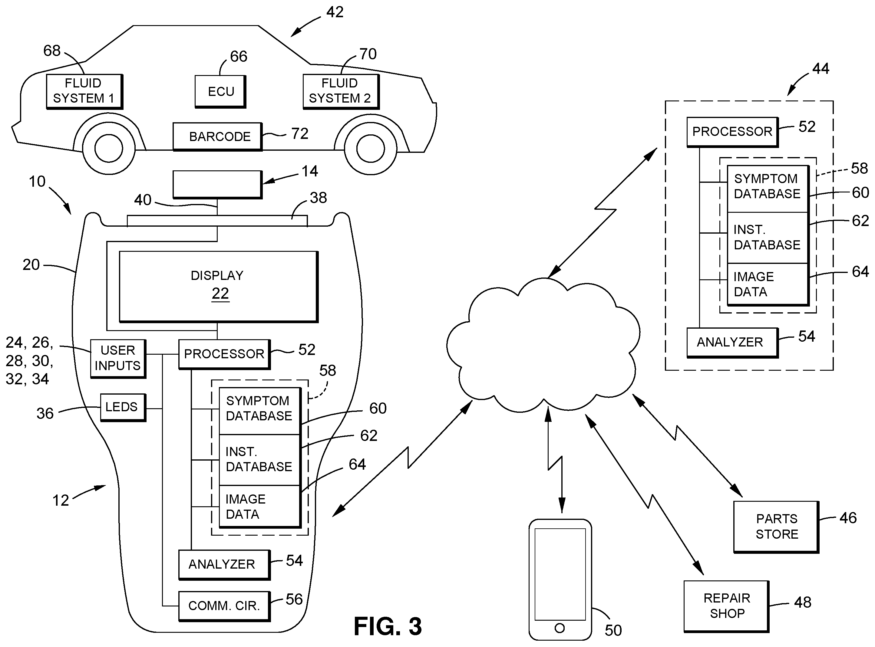 Patent US12480836 Figure 2 – Artificial intelligence vehicle leak detection system and related methodology