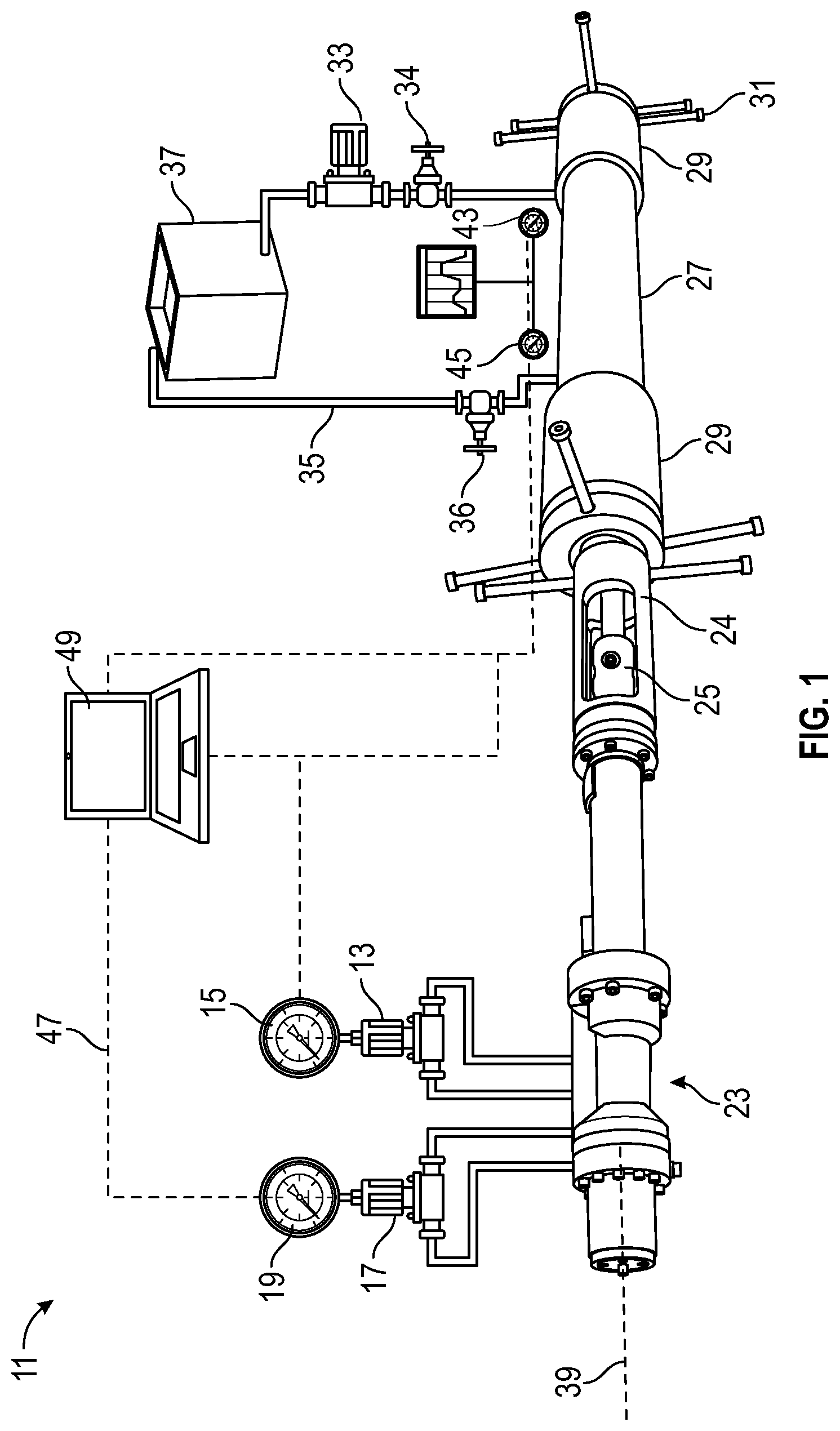 Patent US12480856 Figure 1 – Differential sticking test fixture
