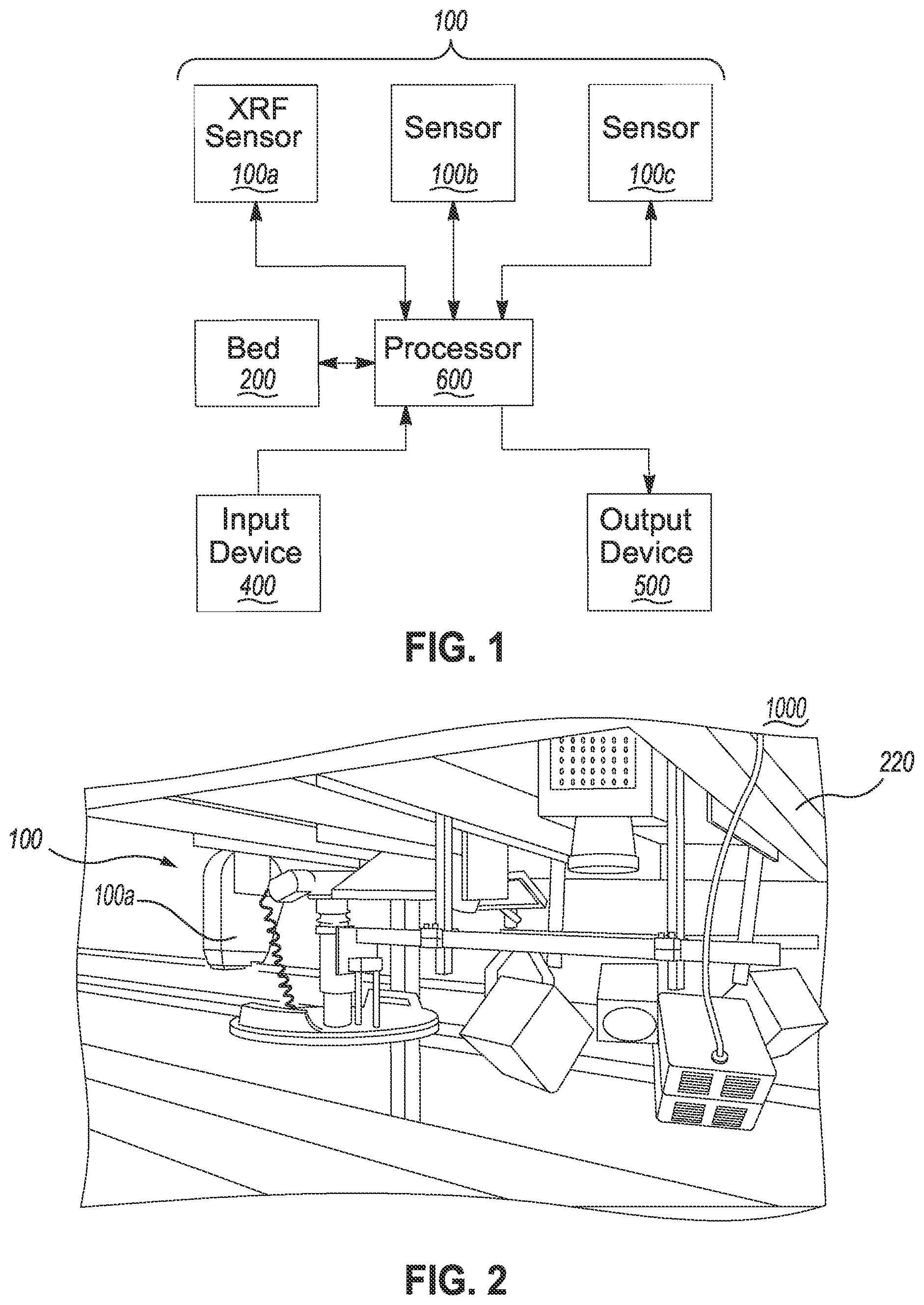 Patent US12480896 Figure 1 – Geological analysis system, devices, and methods using x-ray fluorescence and spectroscopy