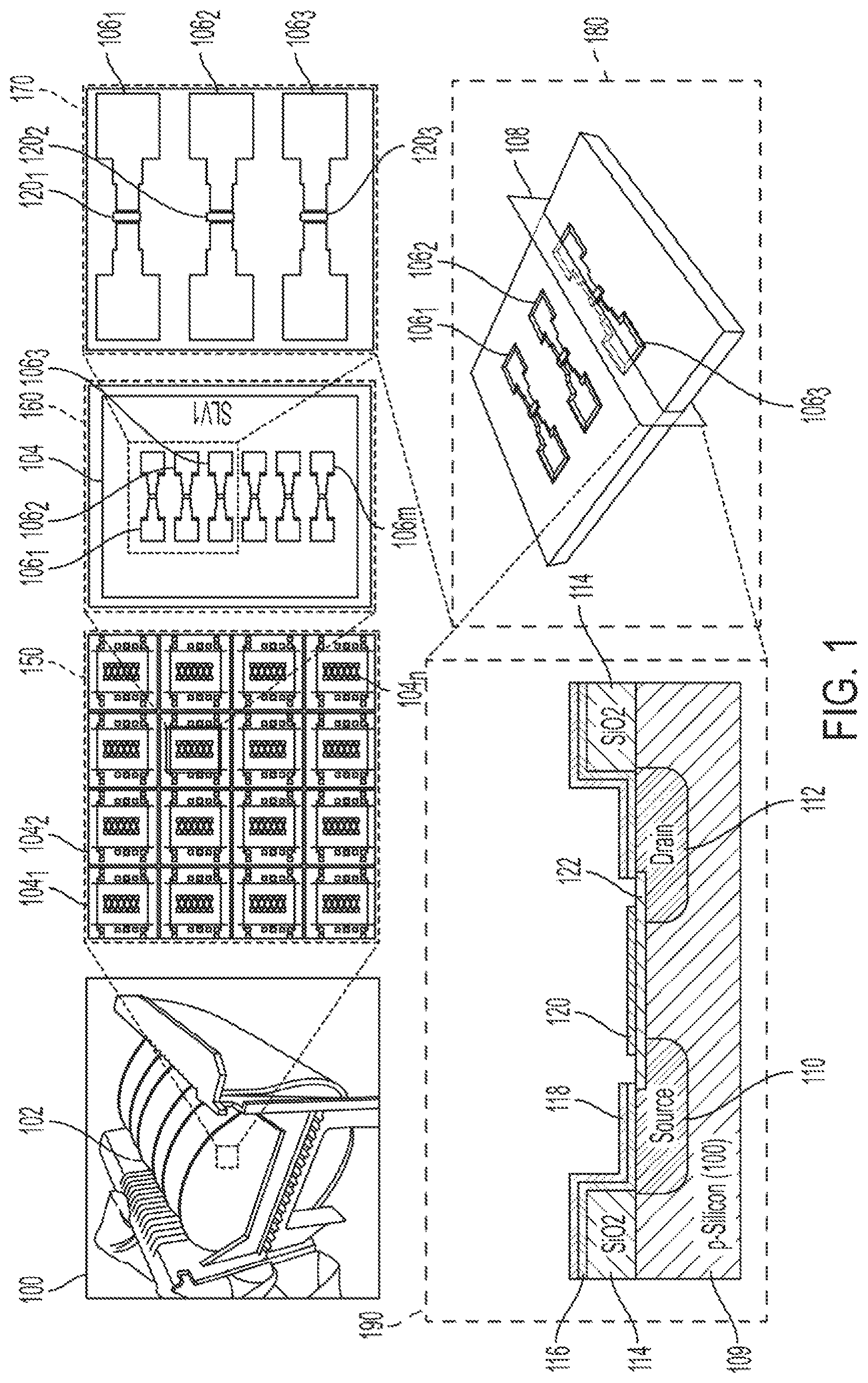 Patent US12480910 Figure 1 – Multi-gas detection with CS-FET arrays for food quality assessment