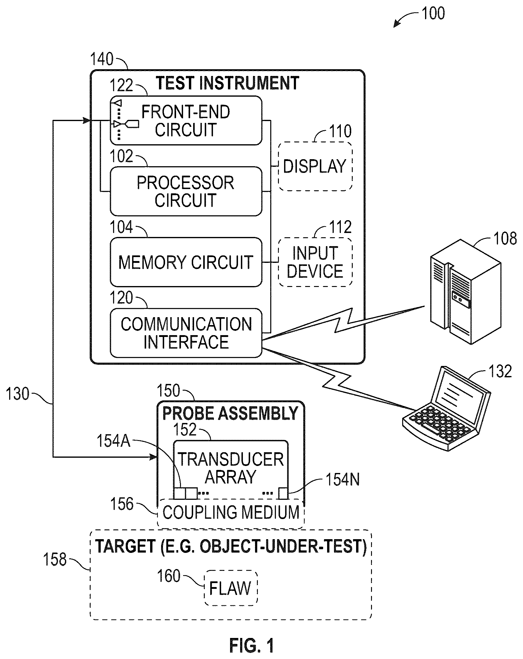 Patent US12480914 Figure 1 – Adaptive ultrasonic inspection for volumetric flaws