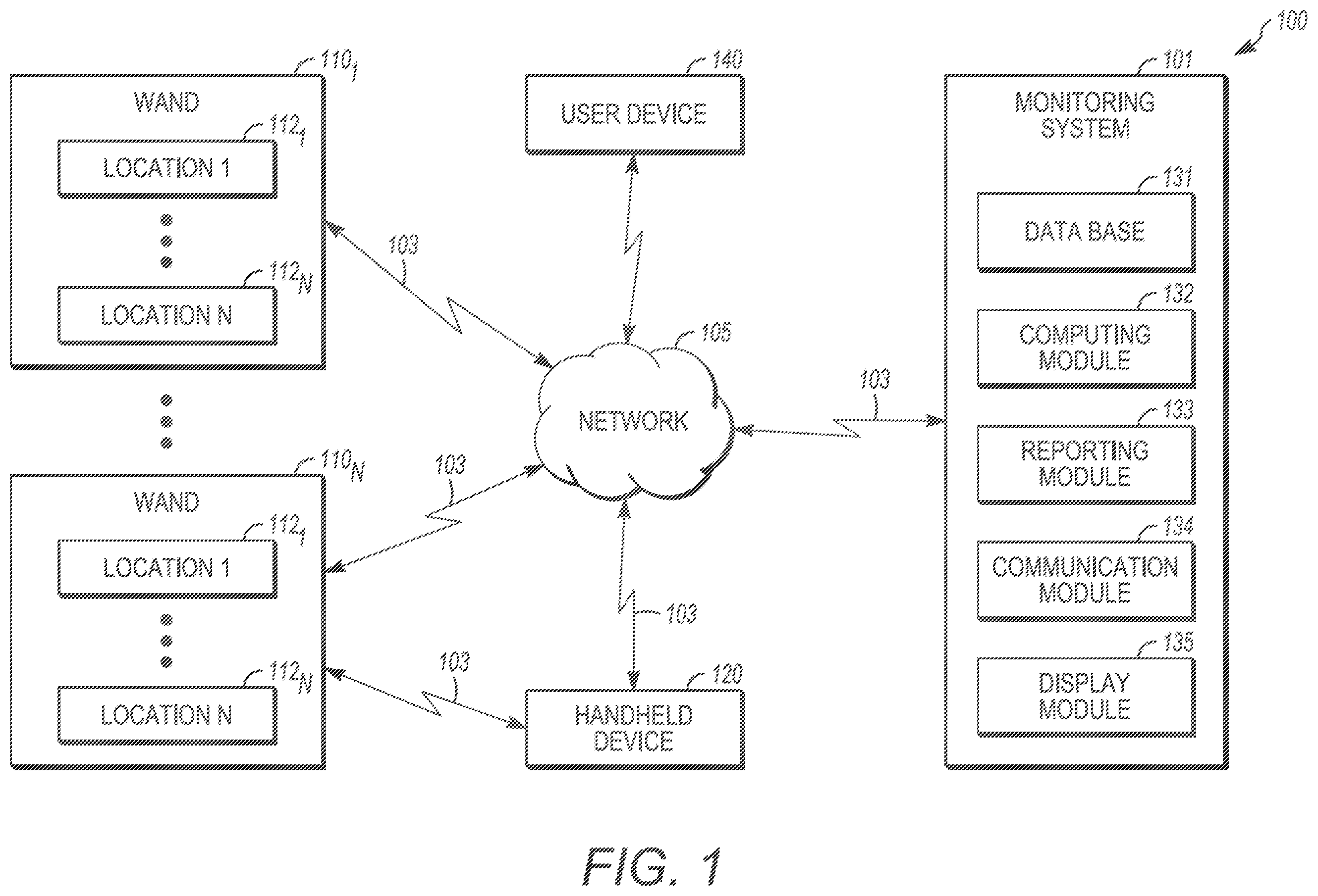 Patent US12480916 Figure 1 – Device monitoring systems and methods