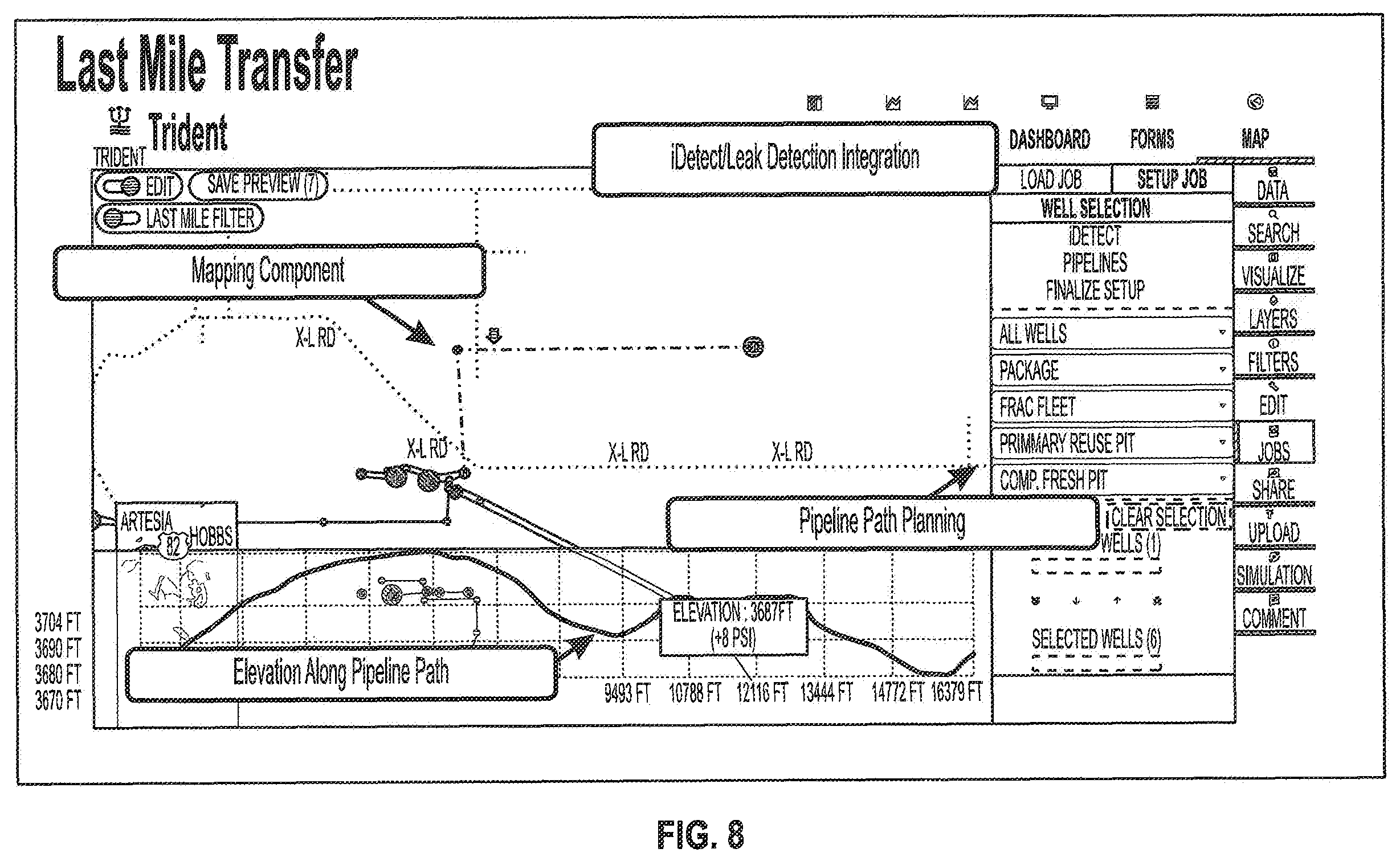 Patent US12480927 Figure 8 – Water usage monitor and tracking