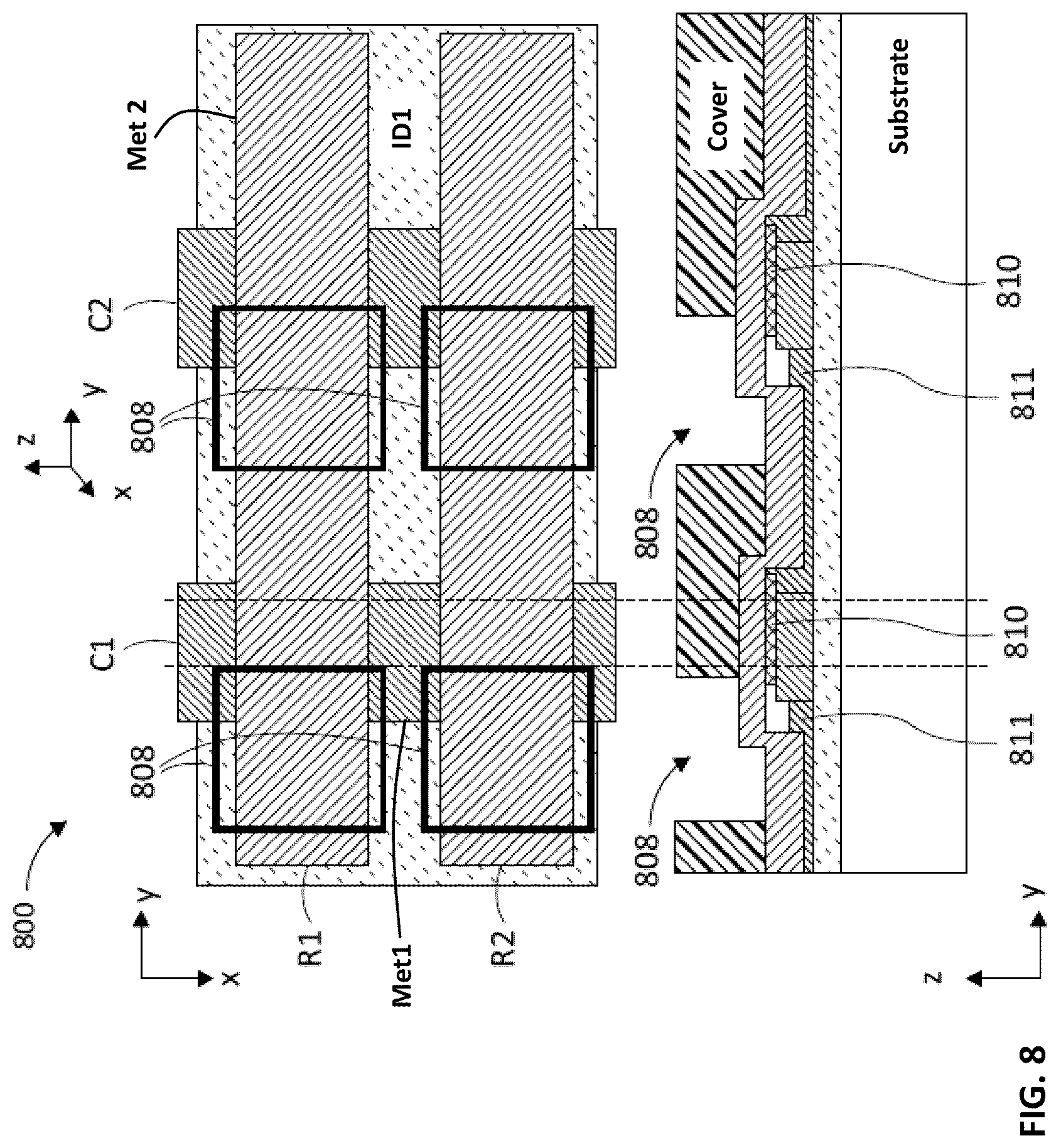 Patent US12480936 Figure 9 – Designs and fabrication of nanogap sensors