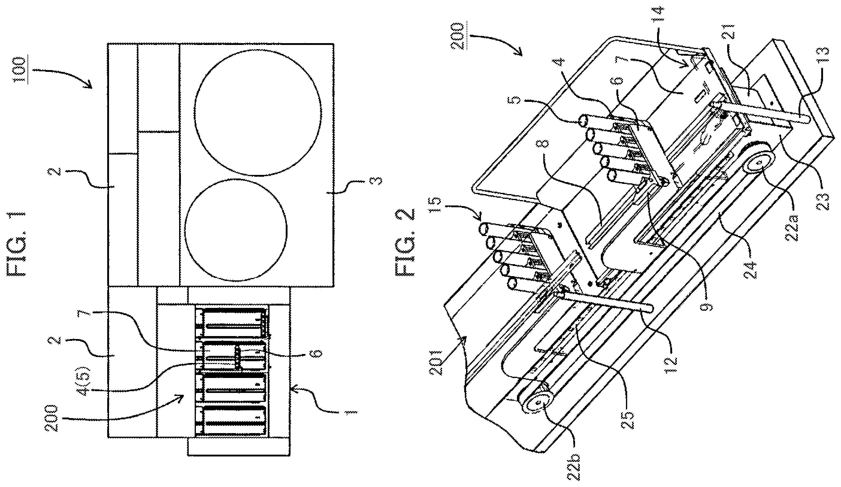 Patent US12480965 Figure 1 – Specimen rack transferring device and automatic analyzer using the same
