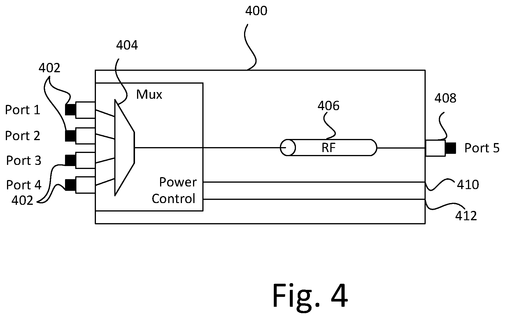 Patent US12480974 Figure 4 – Multiplexer-enabled cables and test fixtures