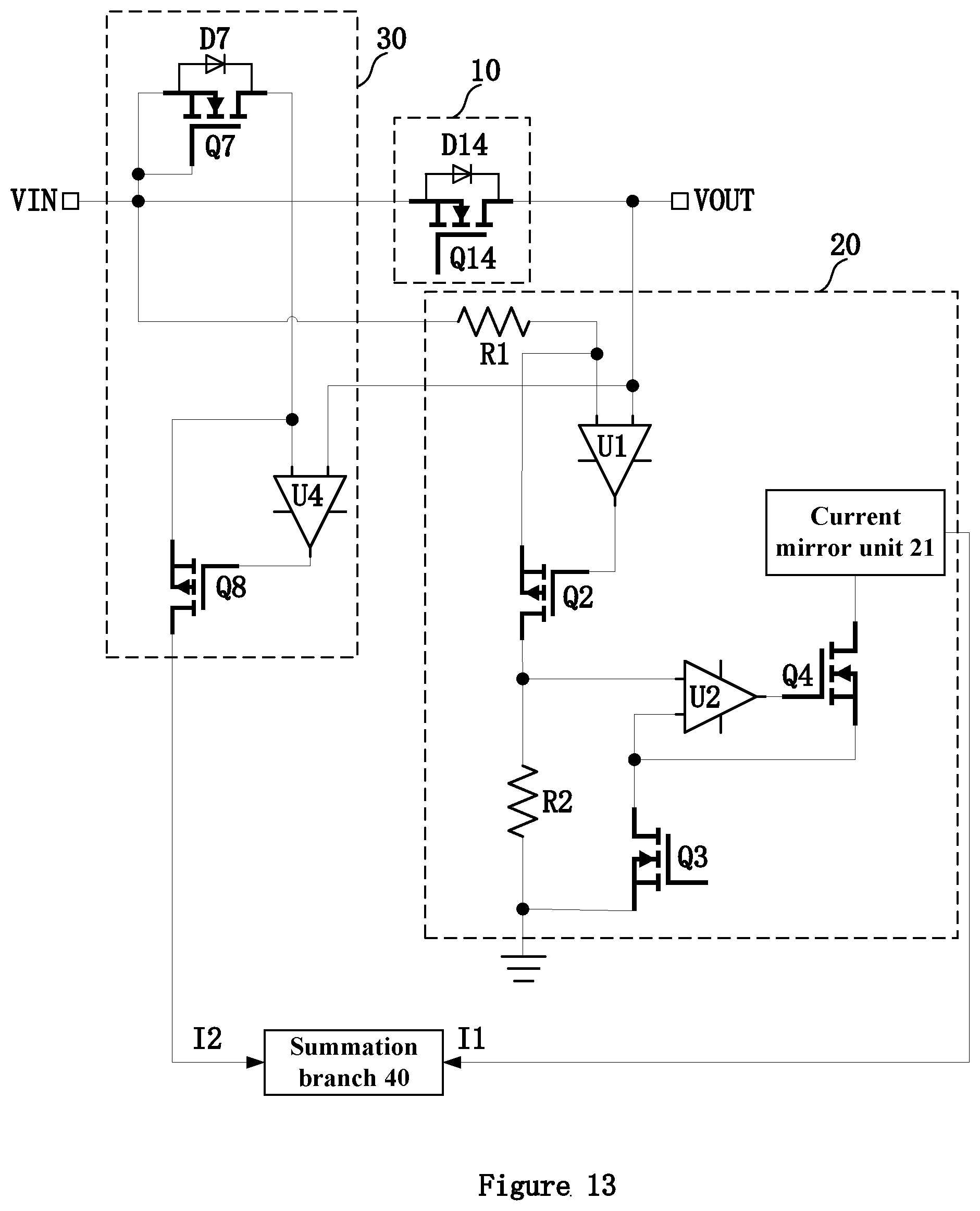 Patent US12480979 Figure 13 – Current detection circuit and electronic device