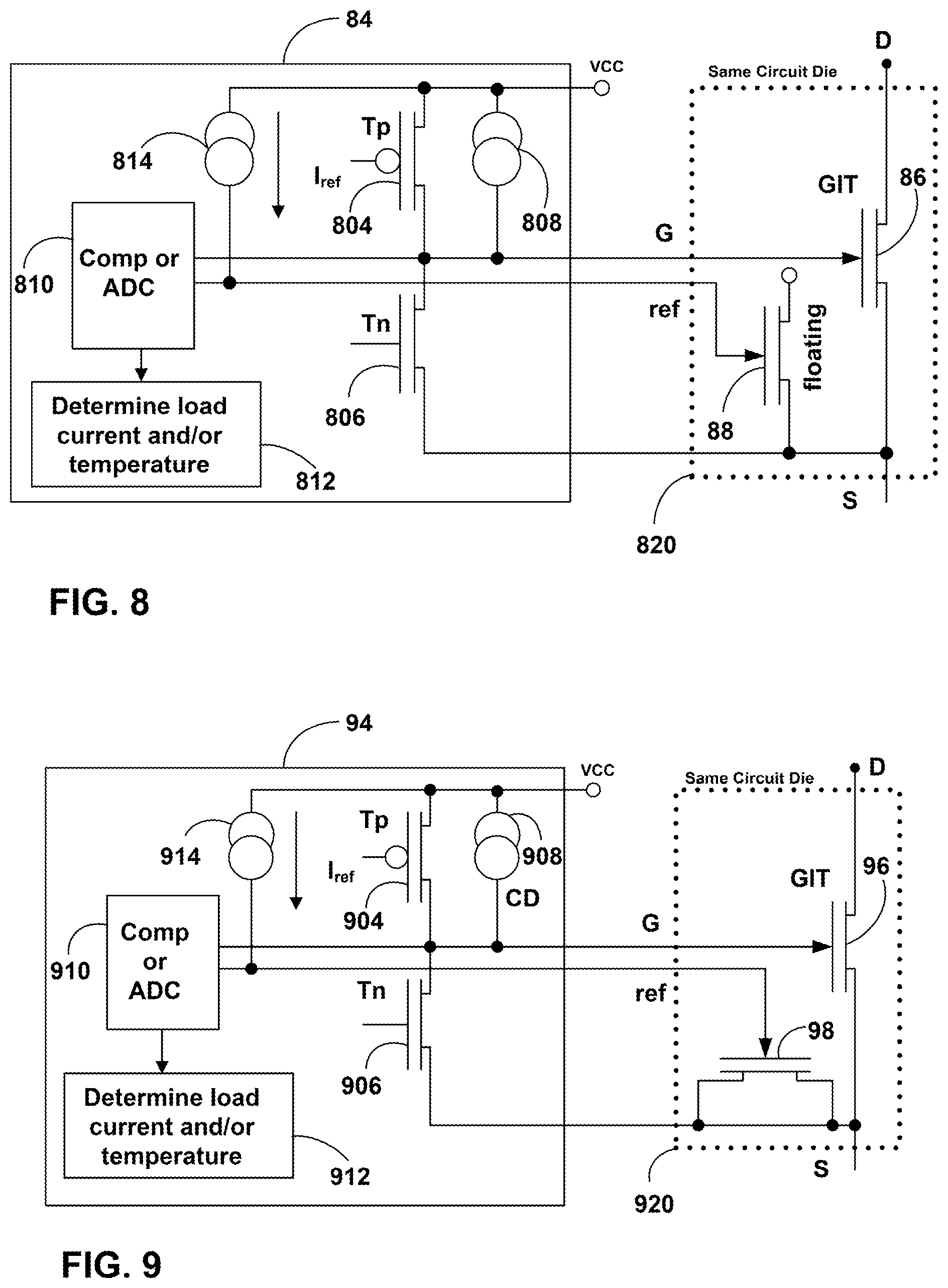 Patent US12480980 Figure 7 – Techniques and driver circuits configured to monitor load current through a gate injection transistor (GIT)