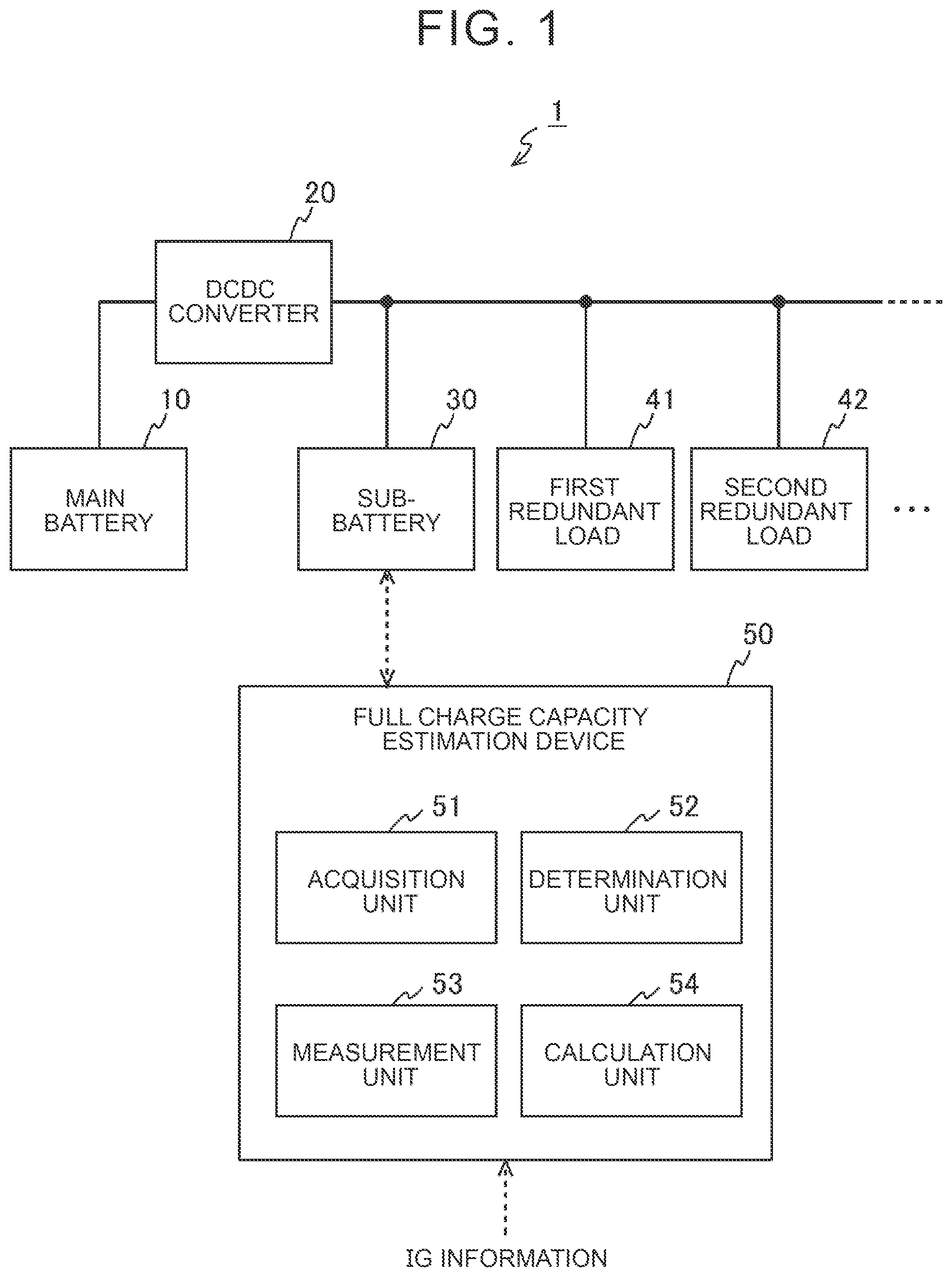 Patent US12480998 Figure 1 – Full charge capacity estimation device and method