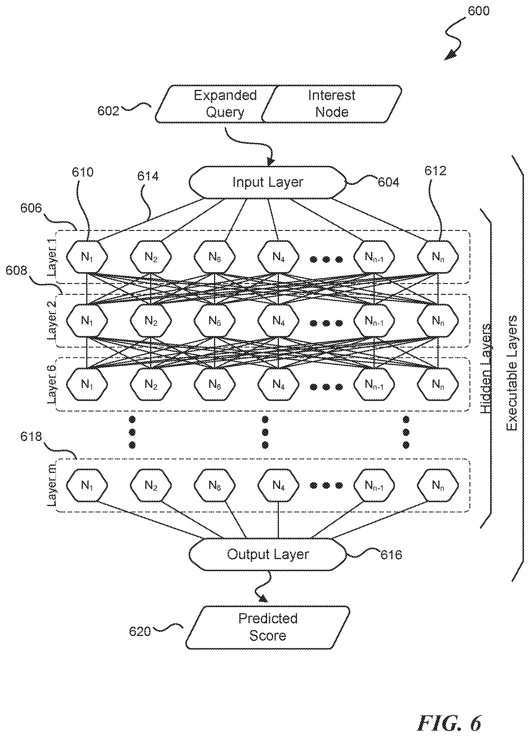 Patent US12488005 Figure 6 – Query to interest mapping