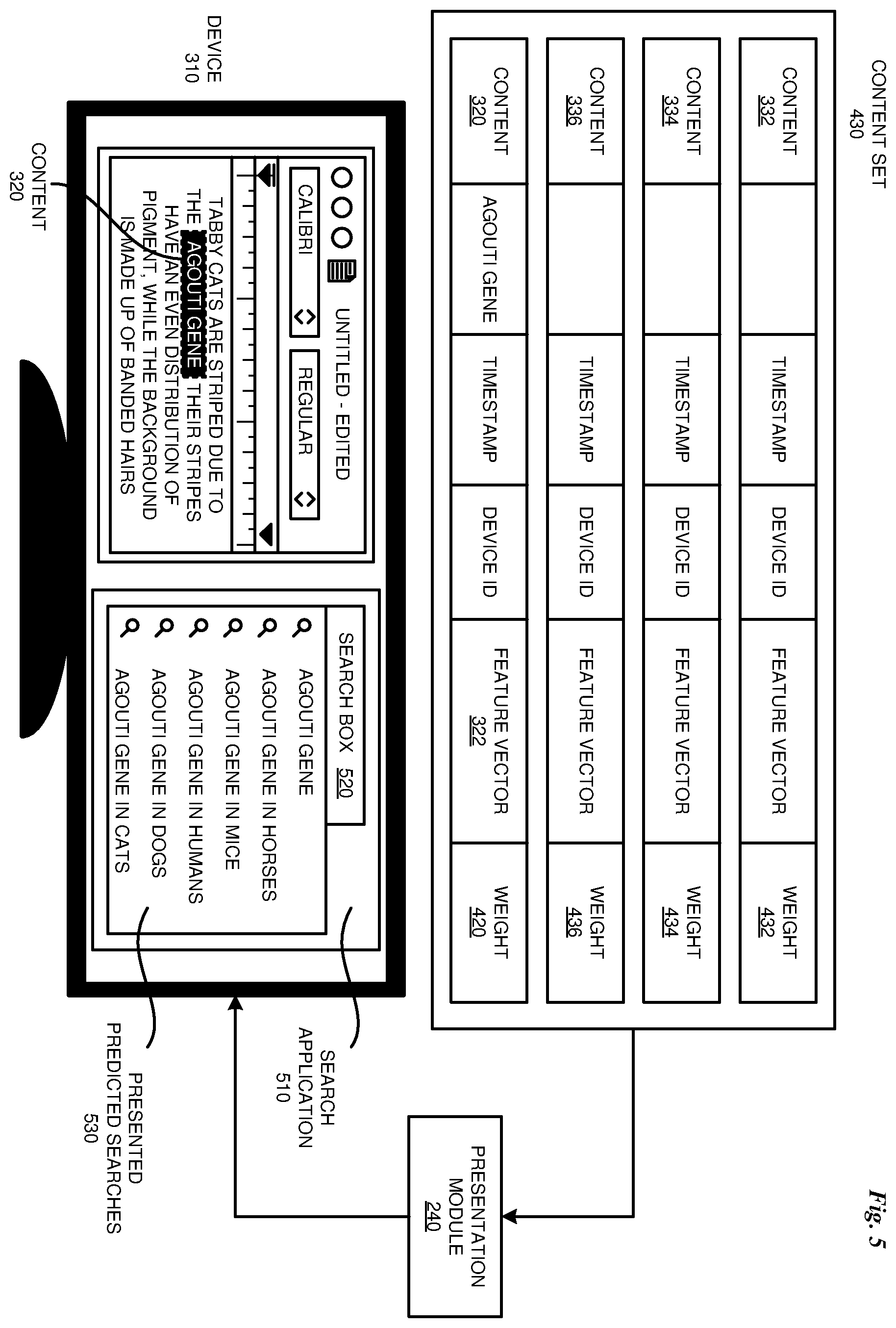 Patent US12488028 Figure 5 – Clipboard based search term prediction
